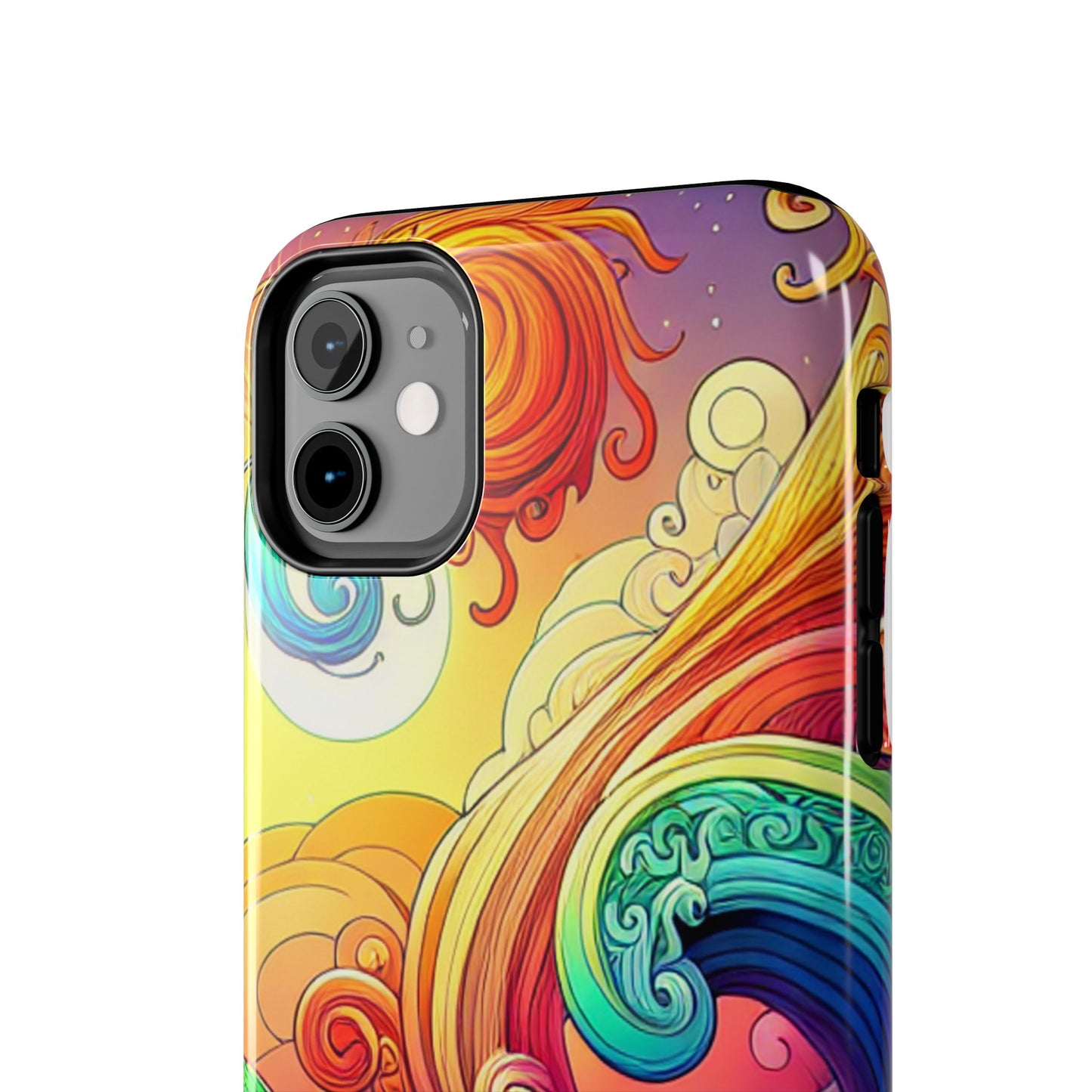 Fantasy Ocean Waves Tough Phone Case - Colorful Protective Cover - for iPhone