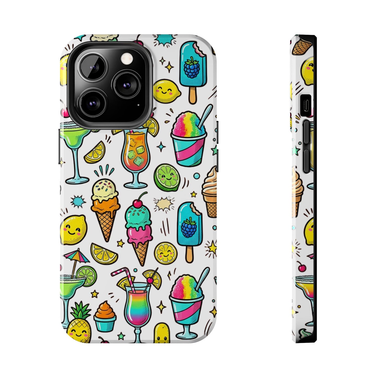 Tough Phone Case — Summer Ice Cream & Cocktails Pattern