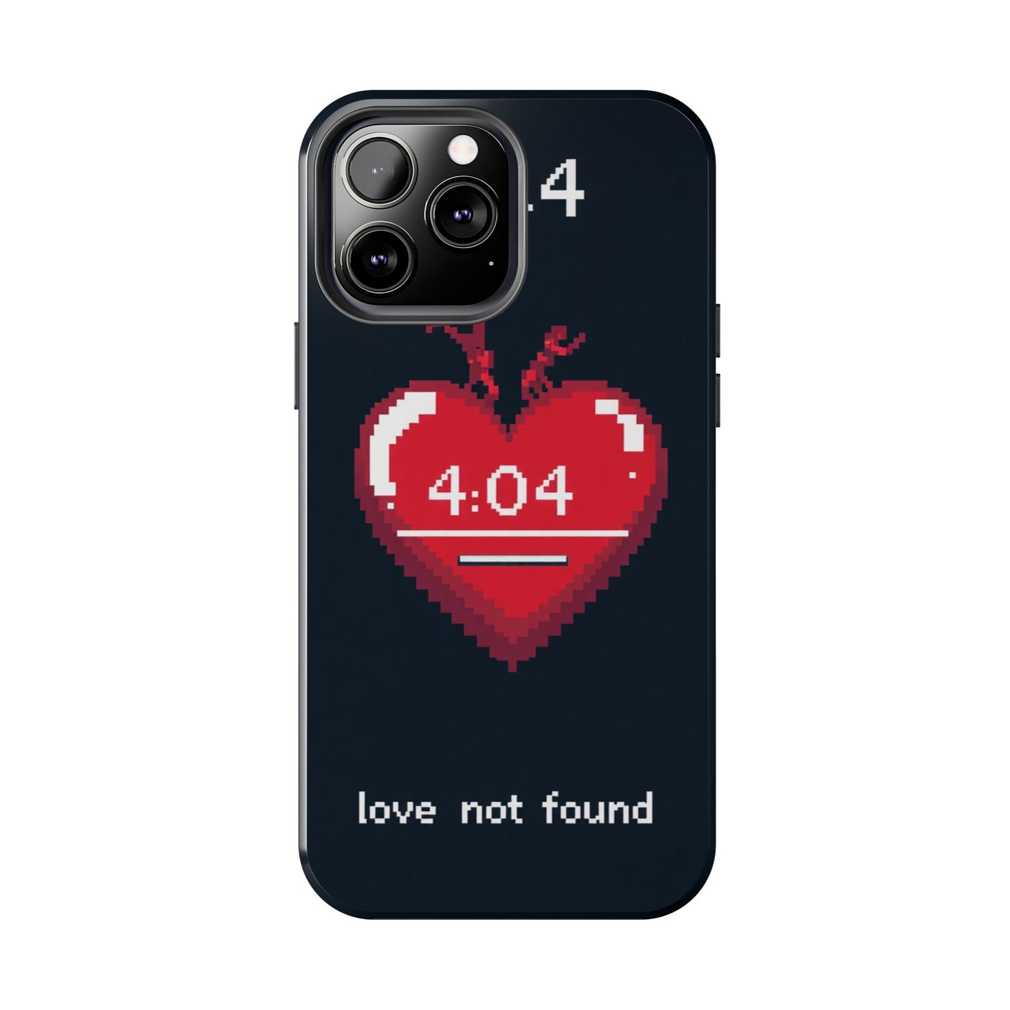 Vintage Pixel Heart Tough Phone Case - "404 Love Not Found" Design