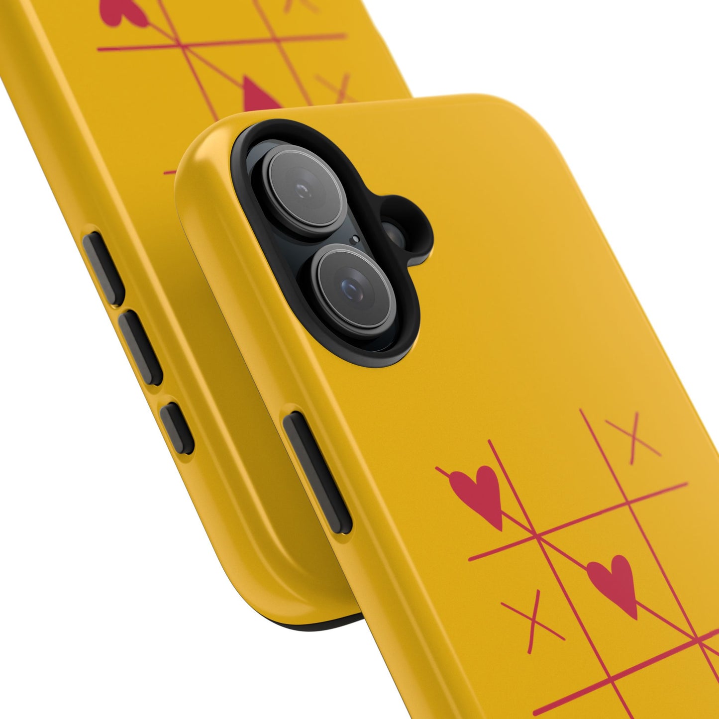Heart Game Tough Phone Case - Fun Yellow Design for Gamers & Loved Ones - for iPhone
