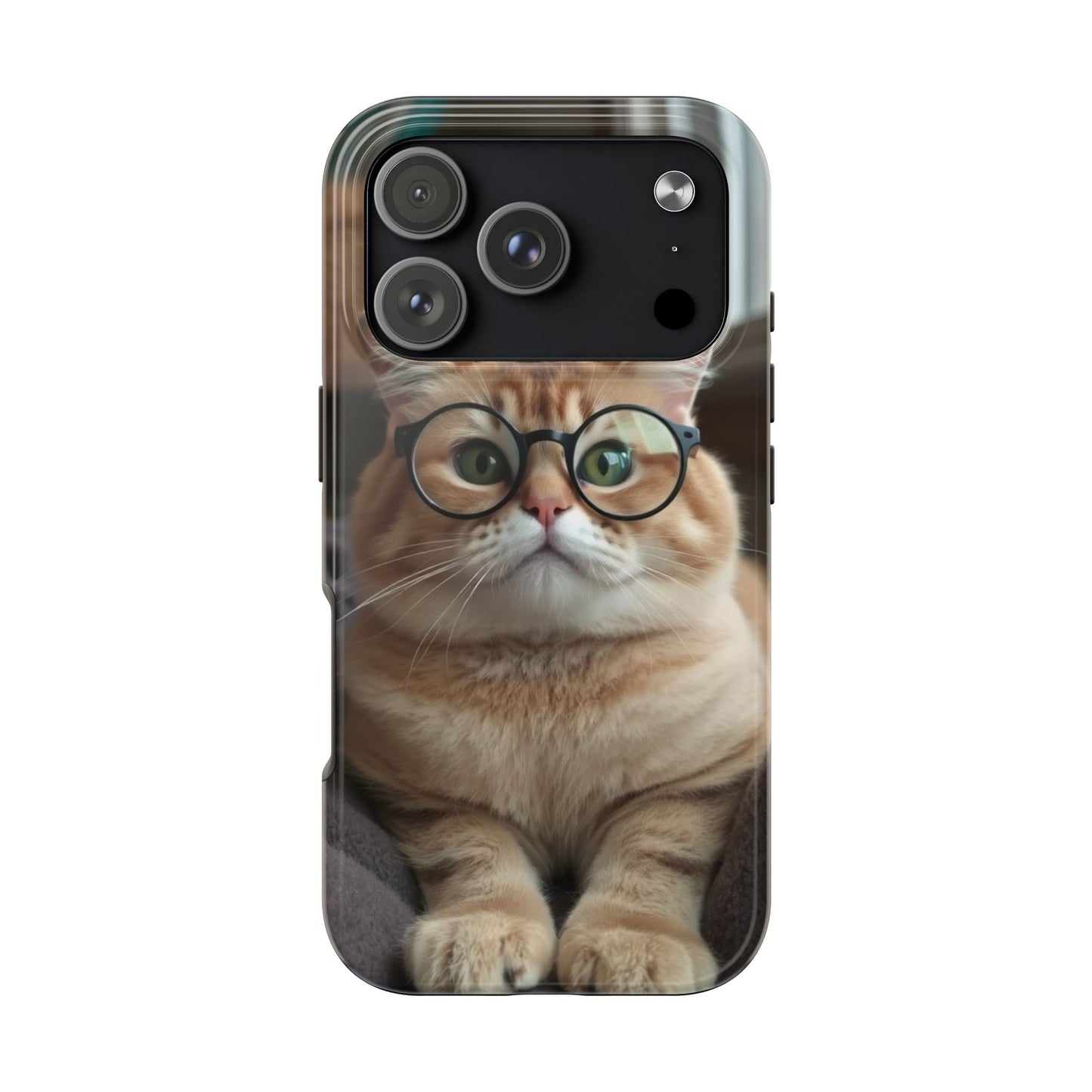 Cute Cat Glasses Tough Phone Case - Fun & Stylish Protection for Cat Lovers
