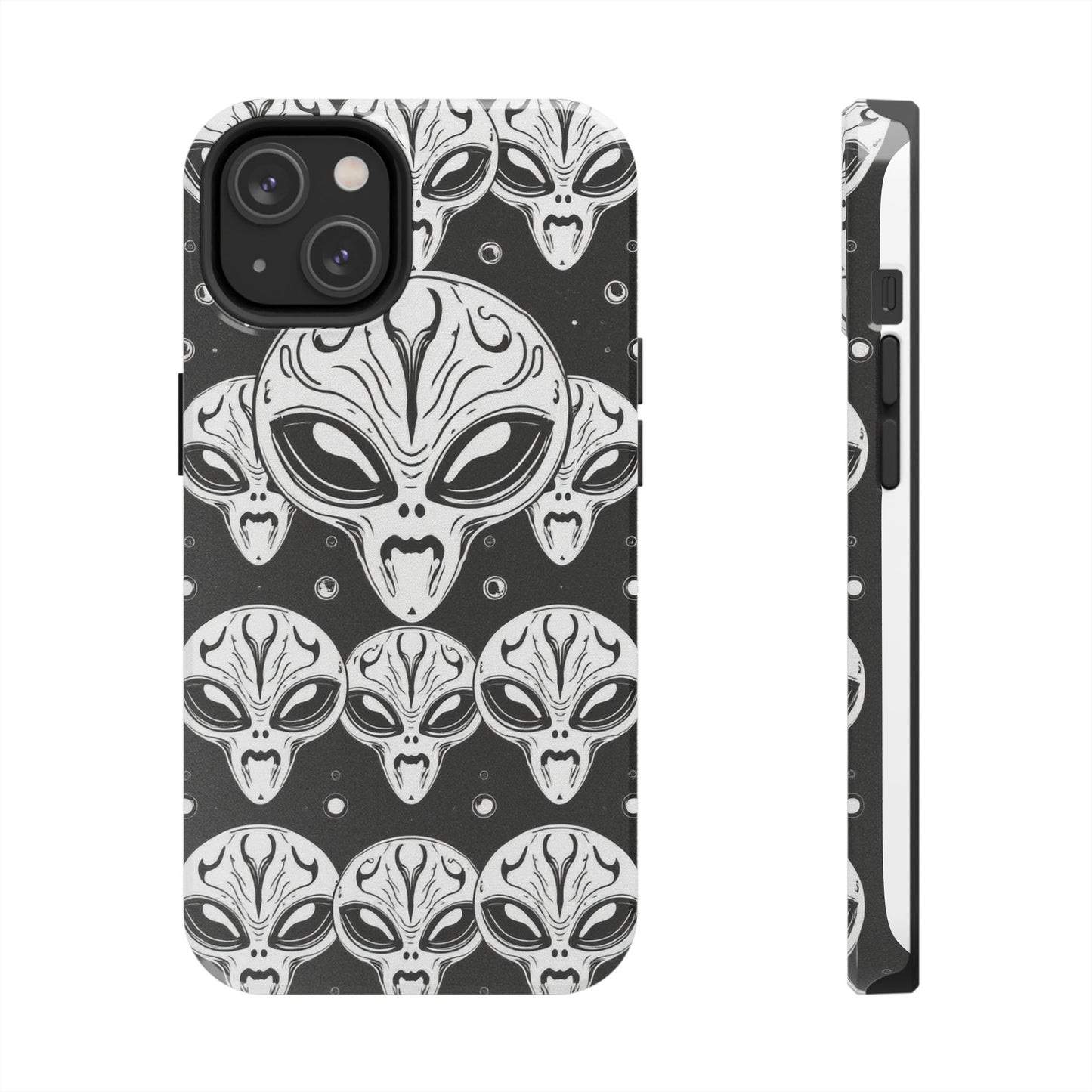 Alien Pattern Tough Phone Case - Durable Protection with Out-of-This-World Design