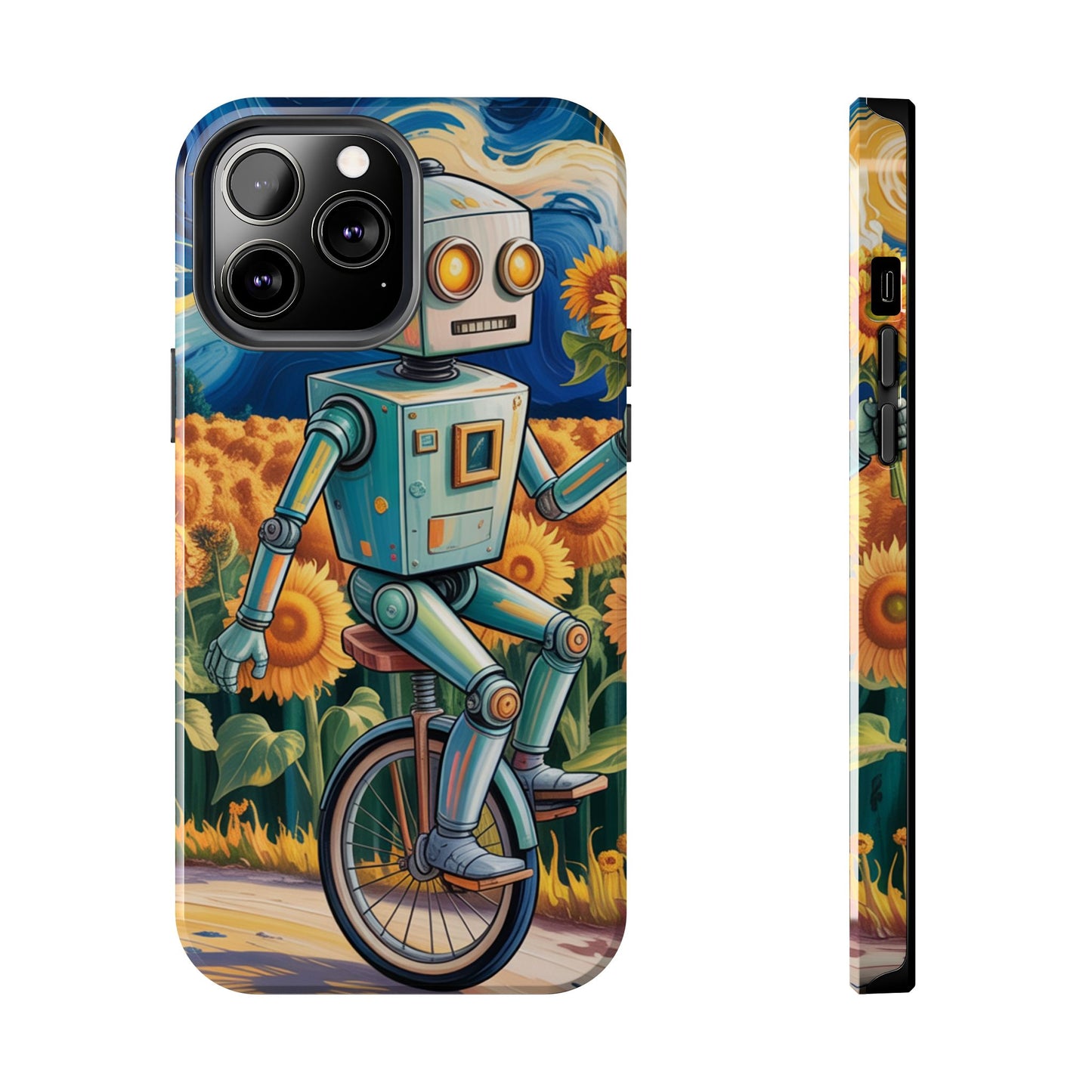 Robot Cycle Tough Phone Case - Durable & Unique Design
