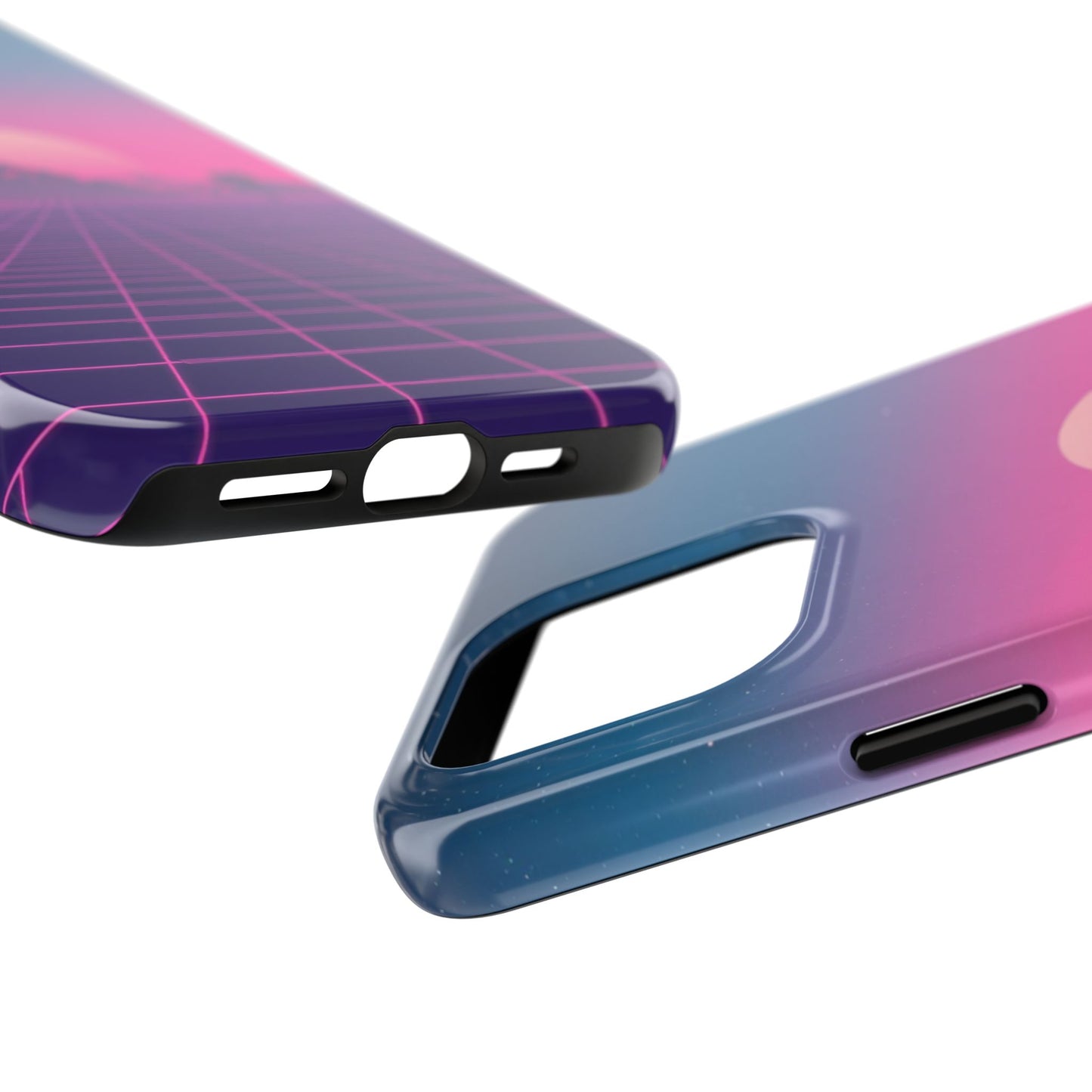 Retro Aesthetic Tough Phone Case - Vibrant Sunset Design