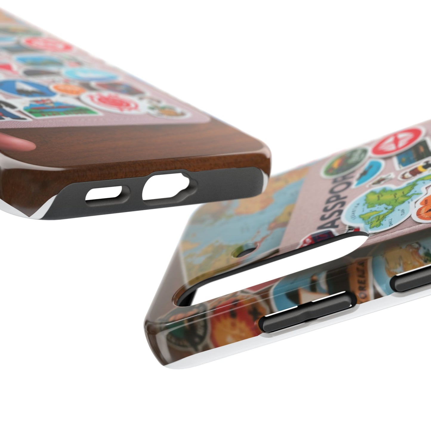 Adventure Stickers Phone Case - Tough Protection for Travel Lovers