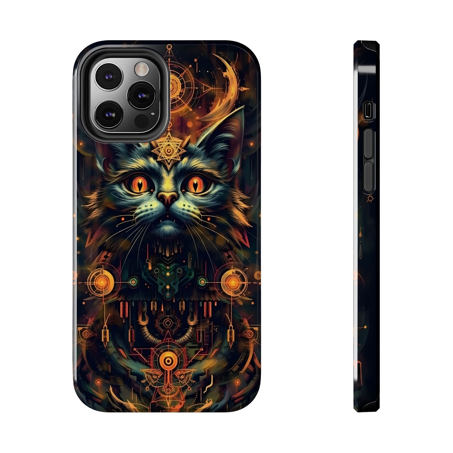 Mystical Cat Queen Tough Phone Case – Unique Protection for Cat Lovers - for iPhone