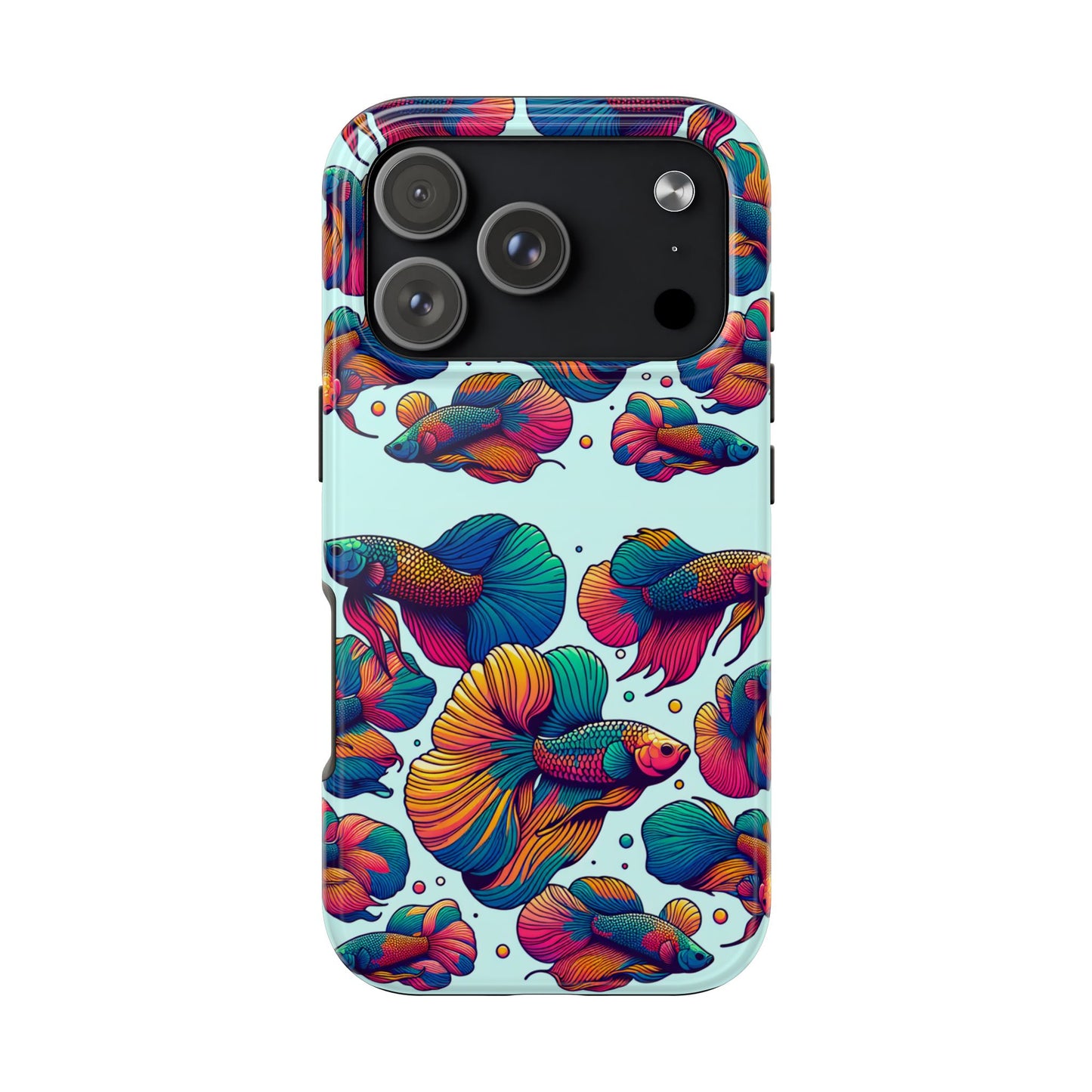 Colorful Fish Pattern Tough Phone Case - Aquatic Lovers - for iPhone