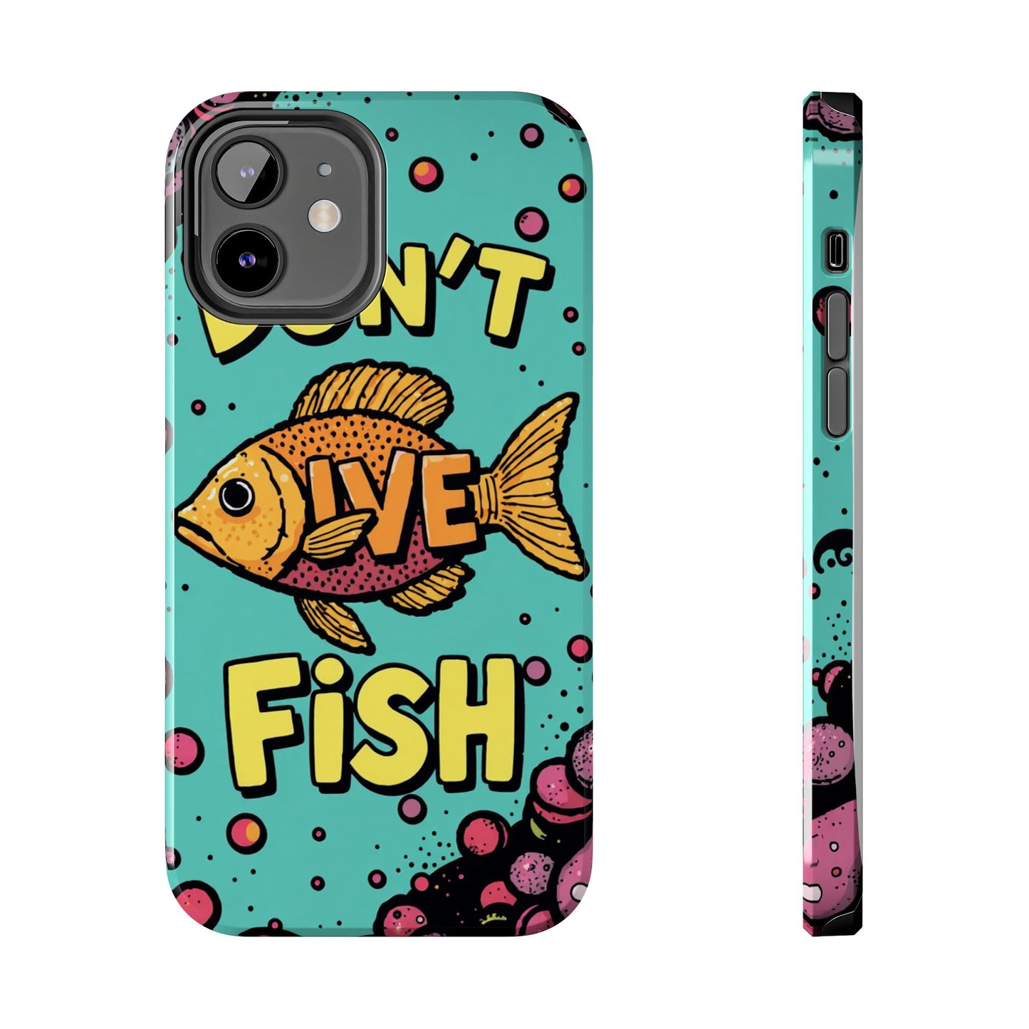Catchy Fish-Themed Tough Phone Cases, Unique Gift for Fish Lovers, Durable Protection for Phones, Fun Aquatic Design, Ideal for Holidays