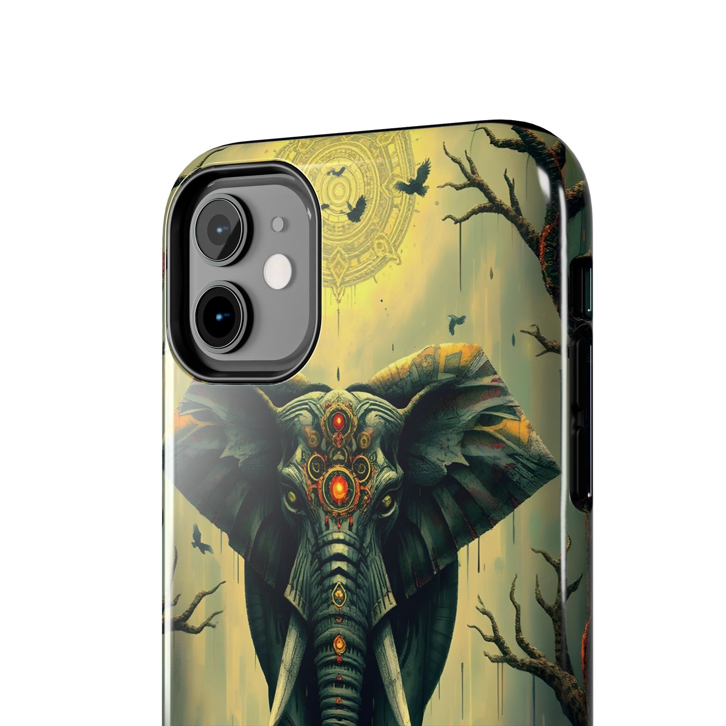 Mystical Forest Elephant Tough Phone Case | Vibrant Design for Nature Lovers - for iPhone