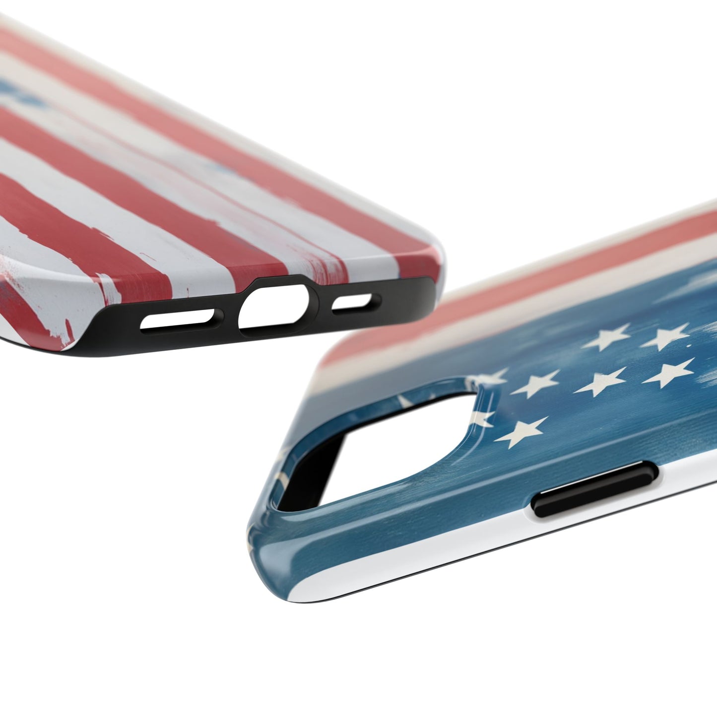 Patriotic Tough Phone Cases - Abstract USA Flag Design for Durable Protection - for iPhone