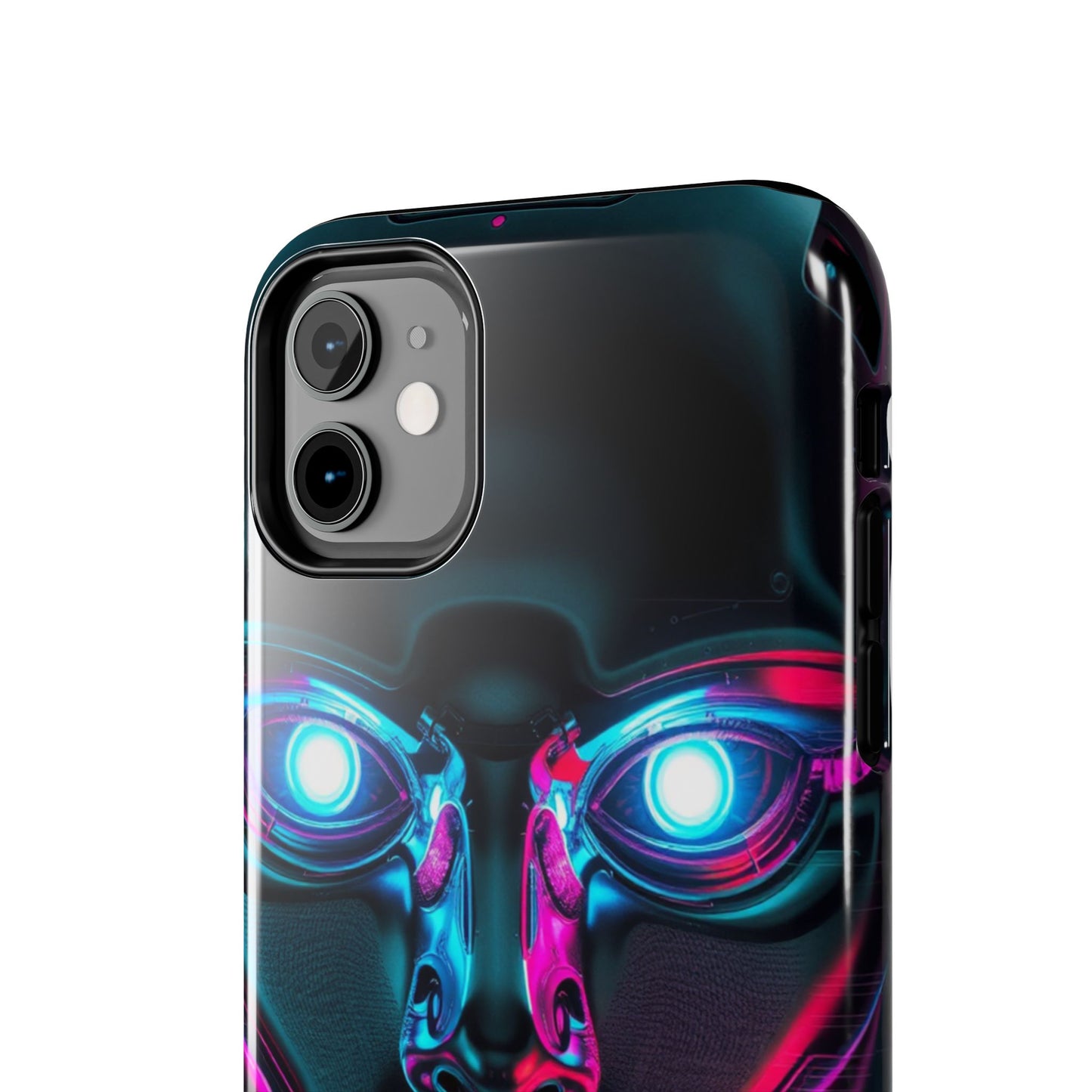 Futuristic Phone Case, Tough Phone Cover, Cyberpunk Style, Robot Design, Gift for Tech Lovers, Unique Phone Accessories