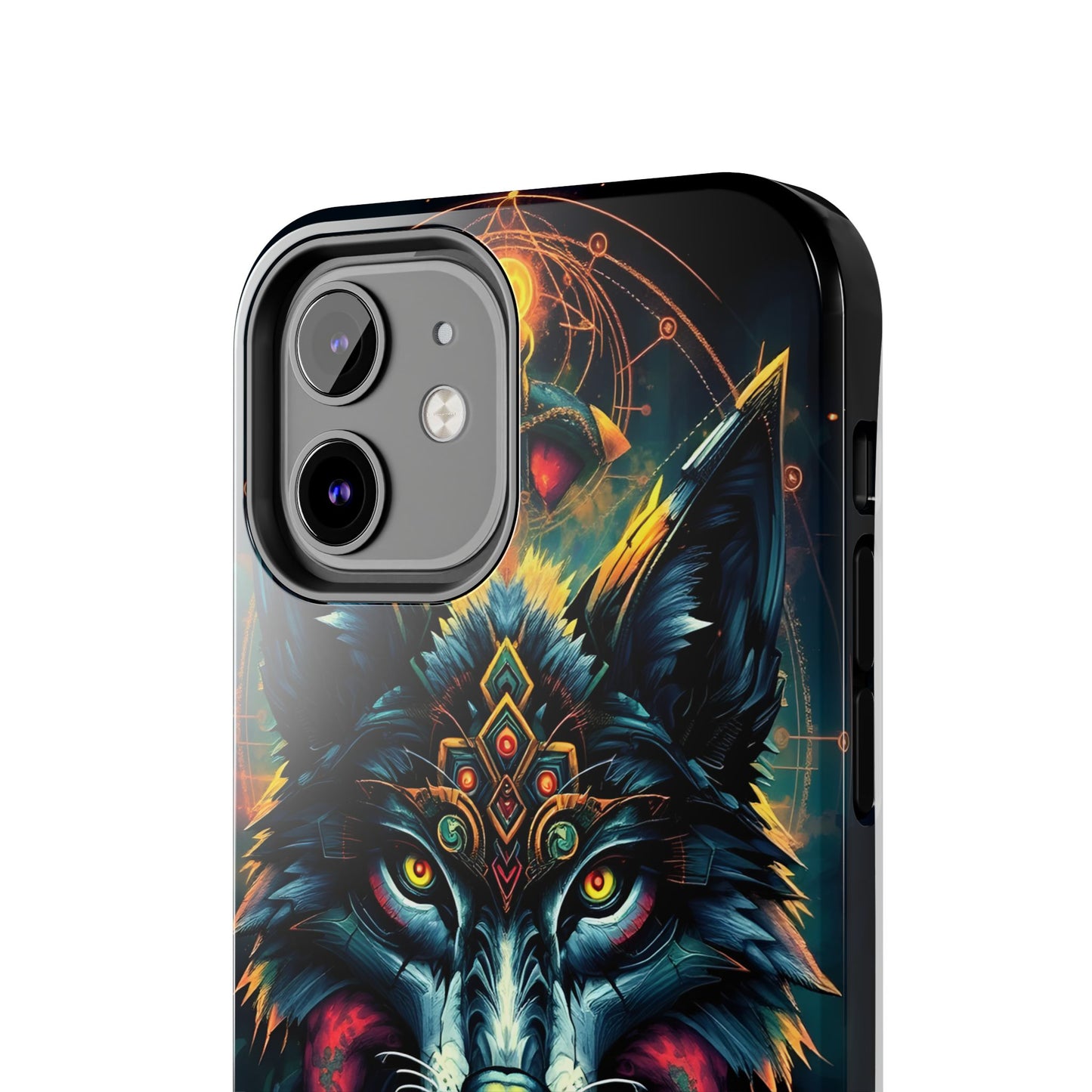Vibrant Mystical Wolf Art Tough Phone Case - Durable & Unique Design for Animal Lovers - for iPhone