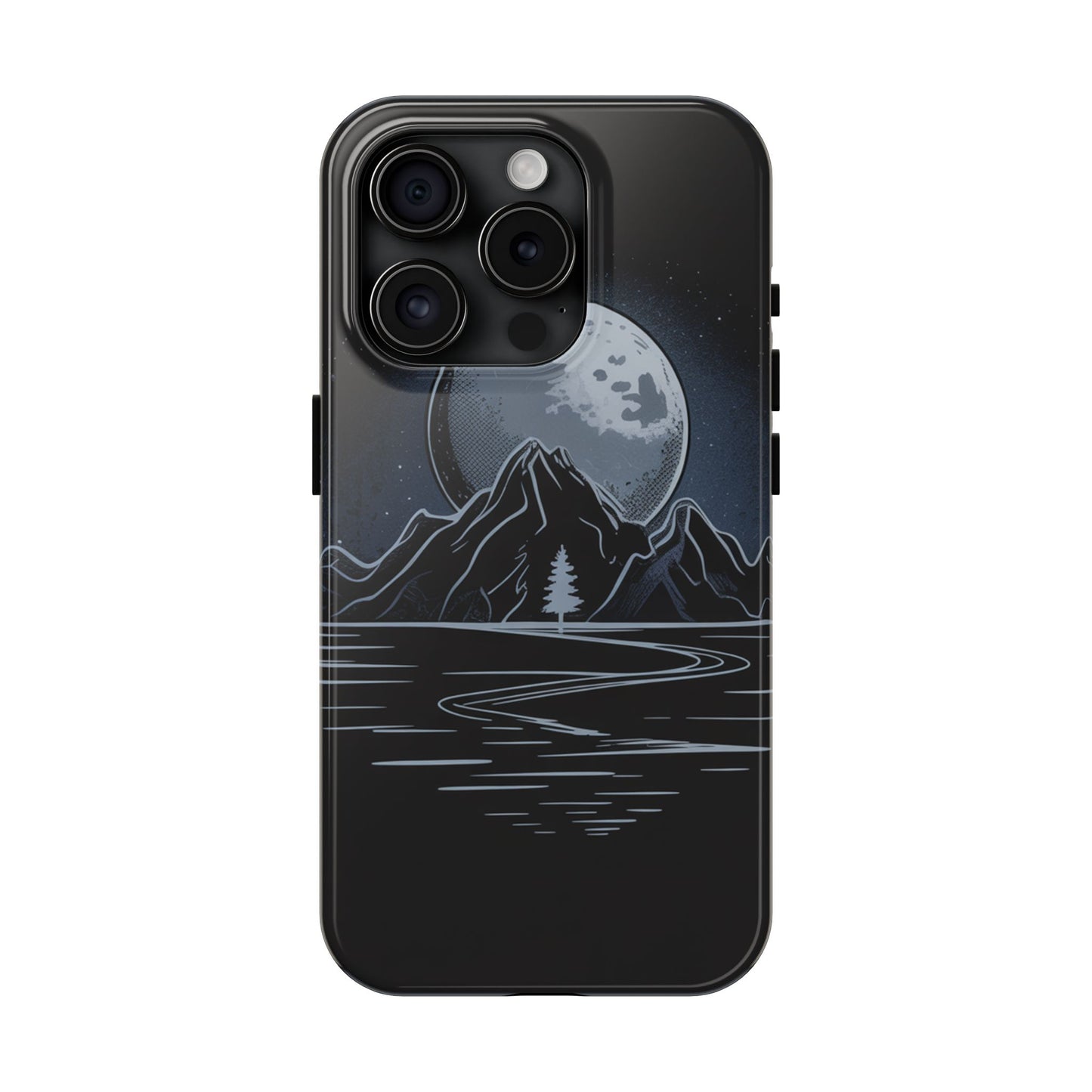 Moonlit Mountain Tough Phone Case Dark Fantasy