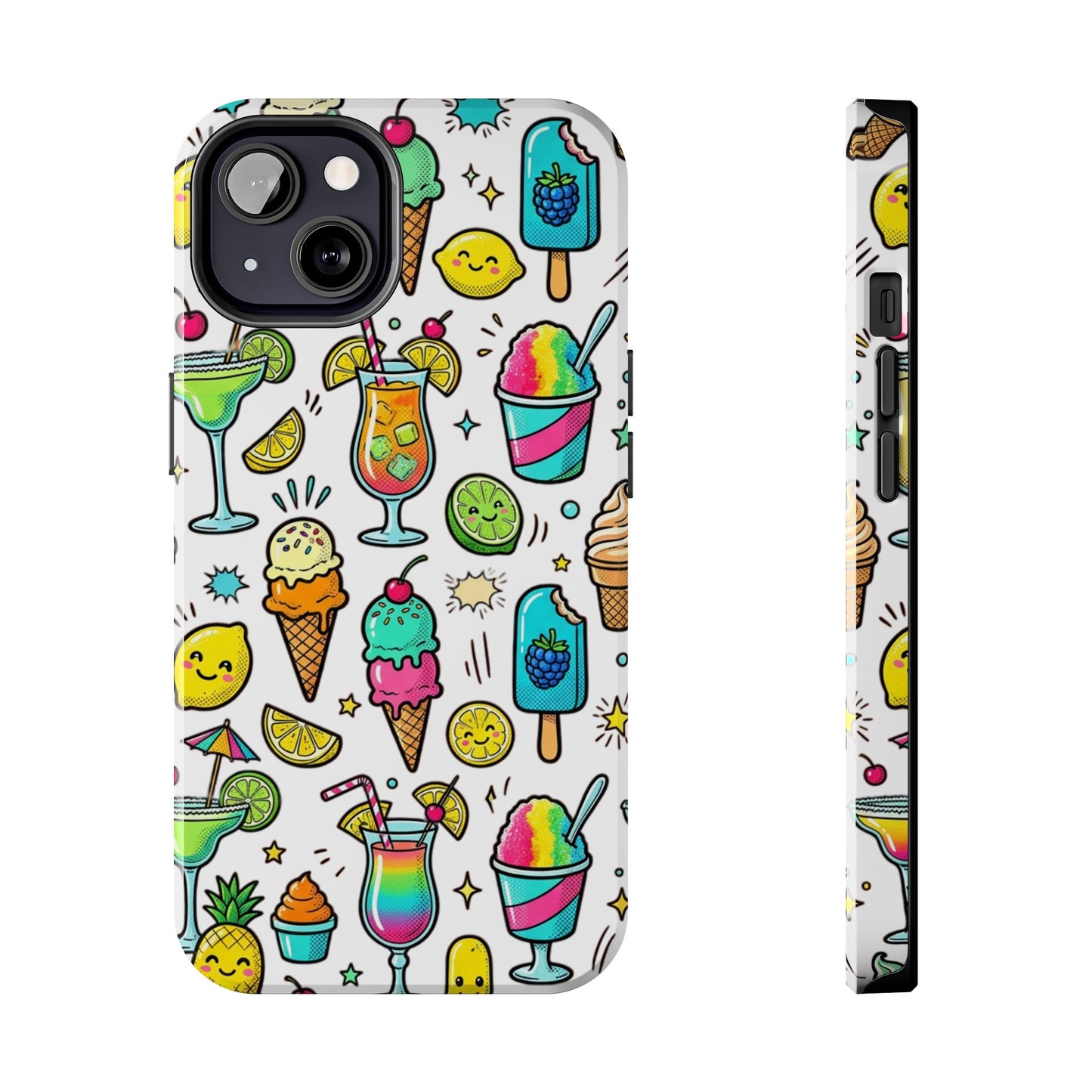 Tough Phone Case — Summer Ice Cream & Cocktails Pattern