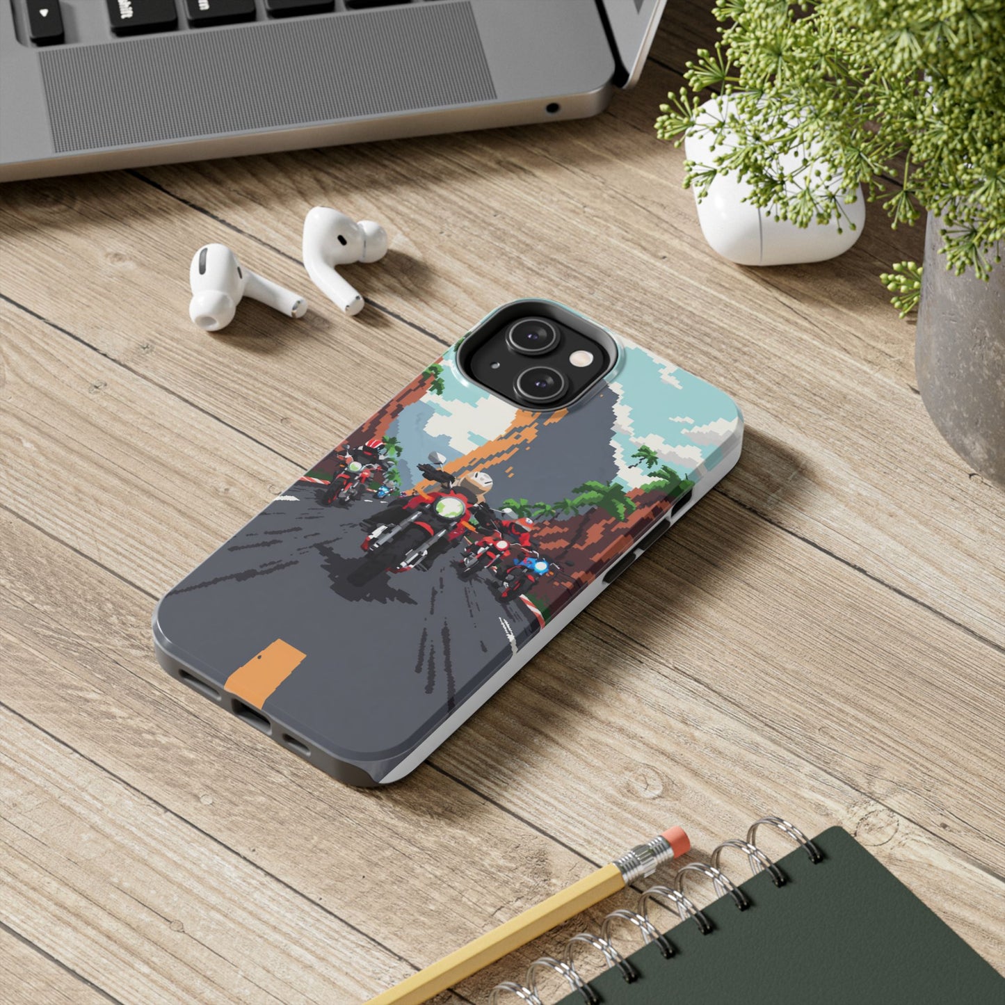 Retro Biker Tough Phone Case - Perfect for Motorcycle Lovers