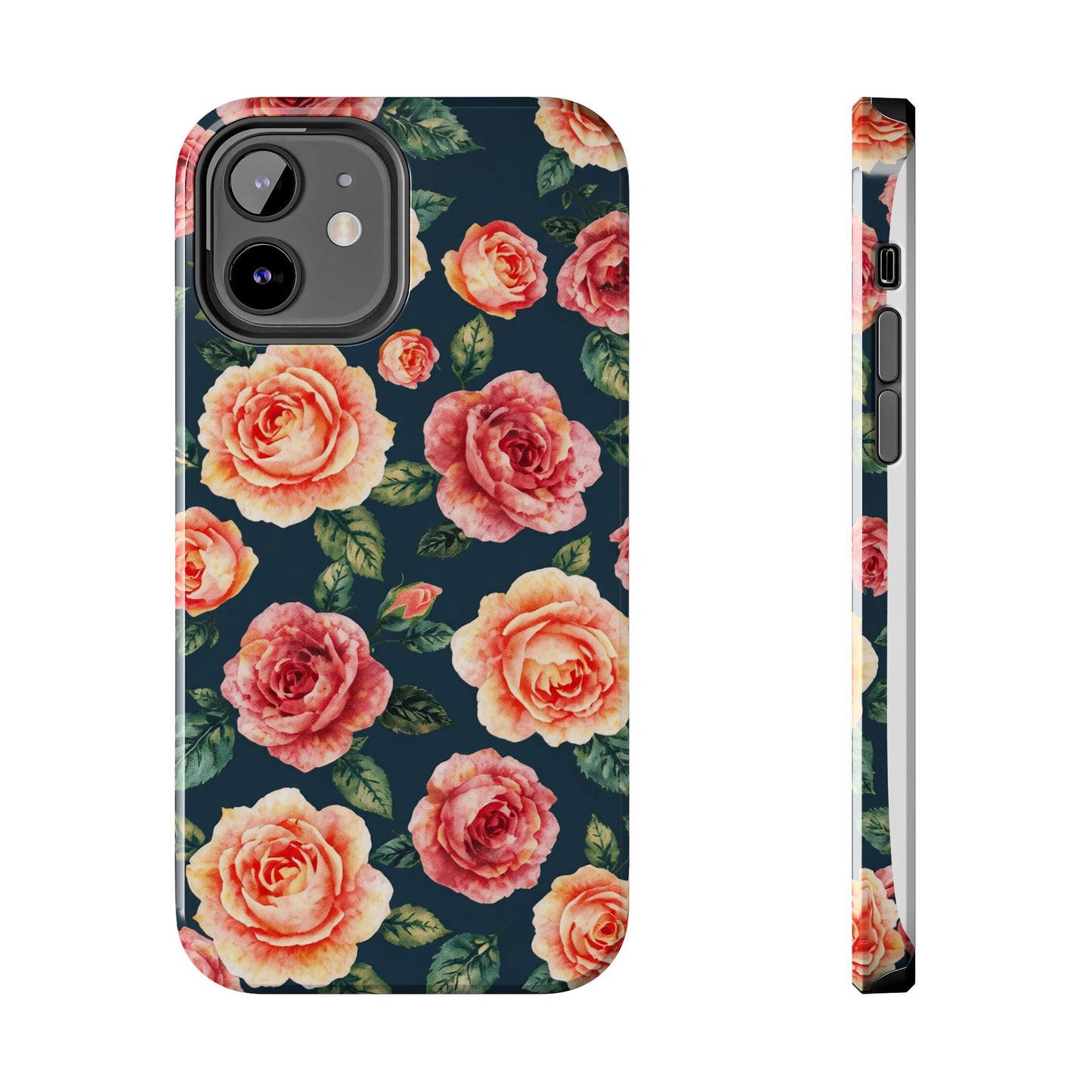 Floral Tough Phone Cases - Durable & Stylish New Age Rose Design - for iPhone