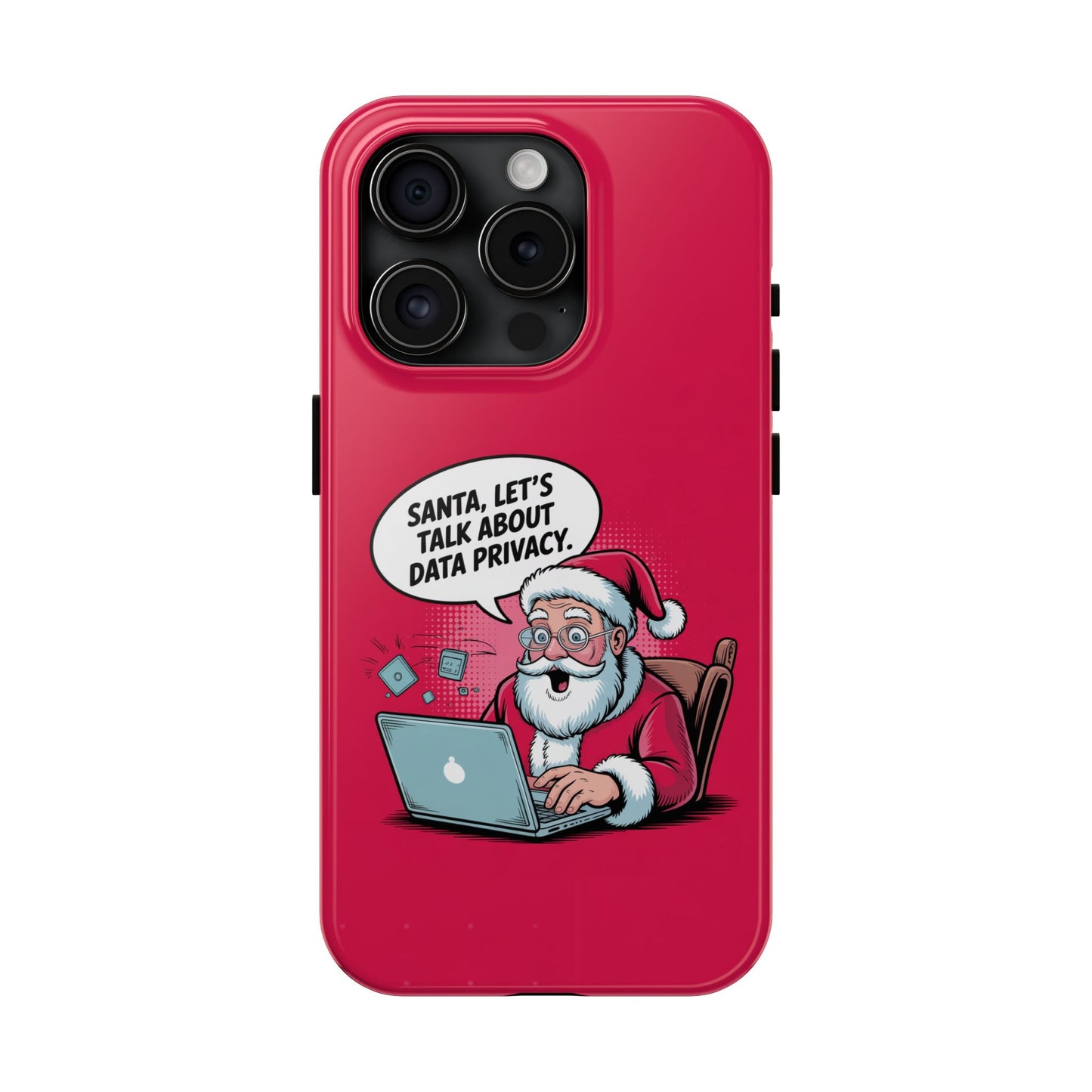 Santa Data Privacy Design Tough iPhone Case for Christmas