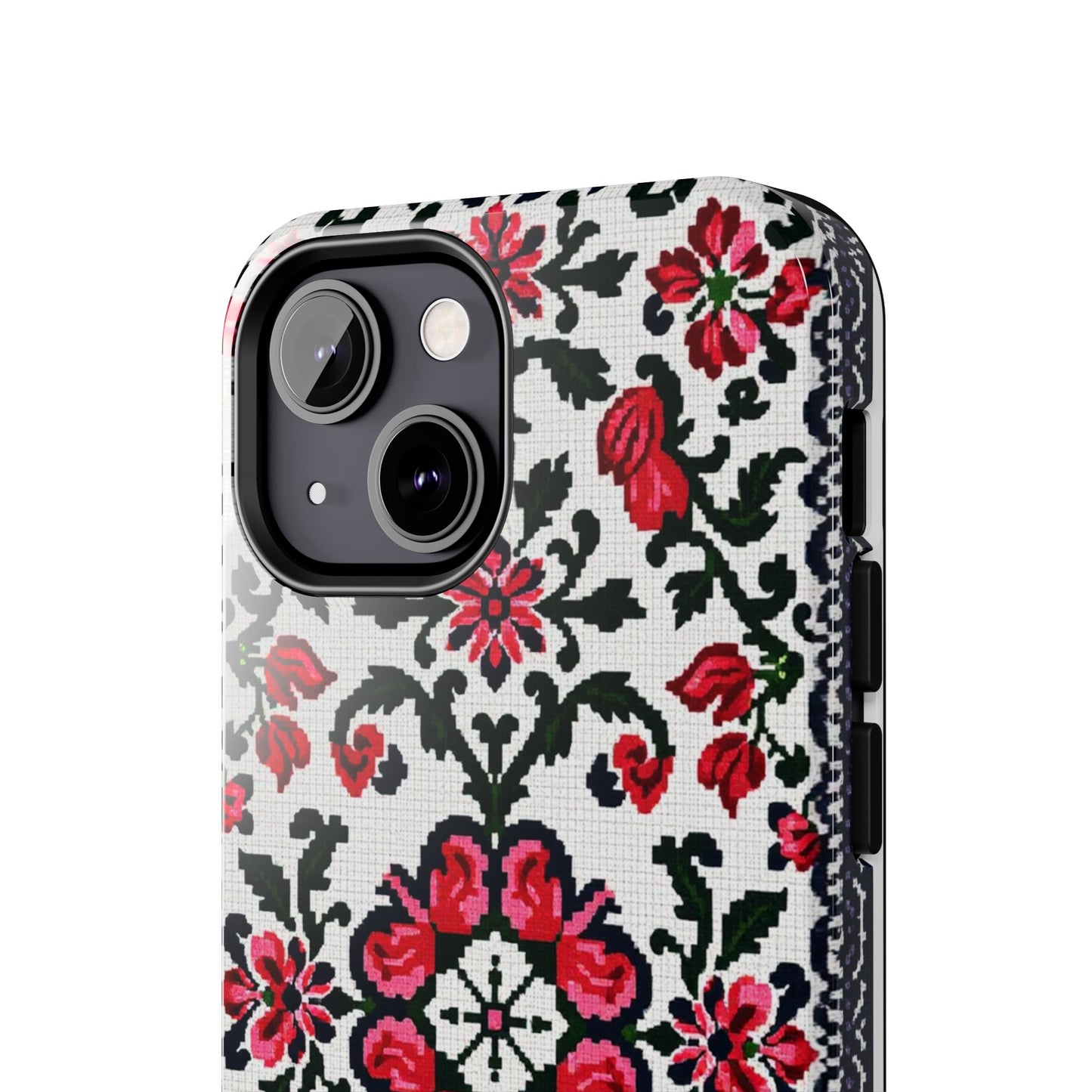 Traditional Knit Floral Design | Tough Phone Case - Durable Protection for iPhone