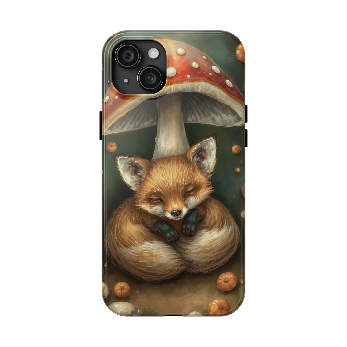 Cute Fox & Mushroom Phone Case - Tough Protective Cover