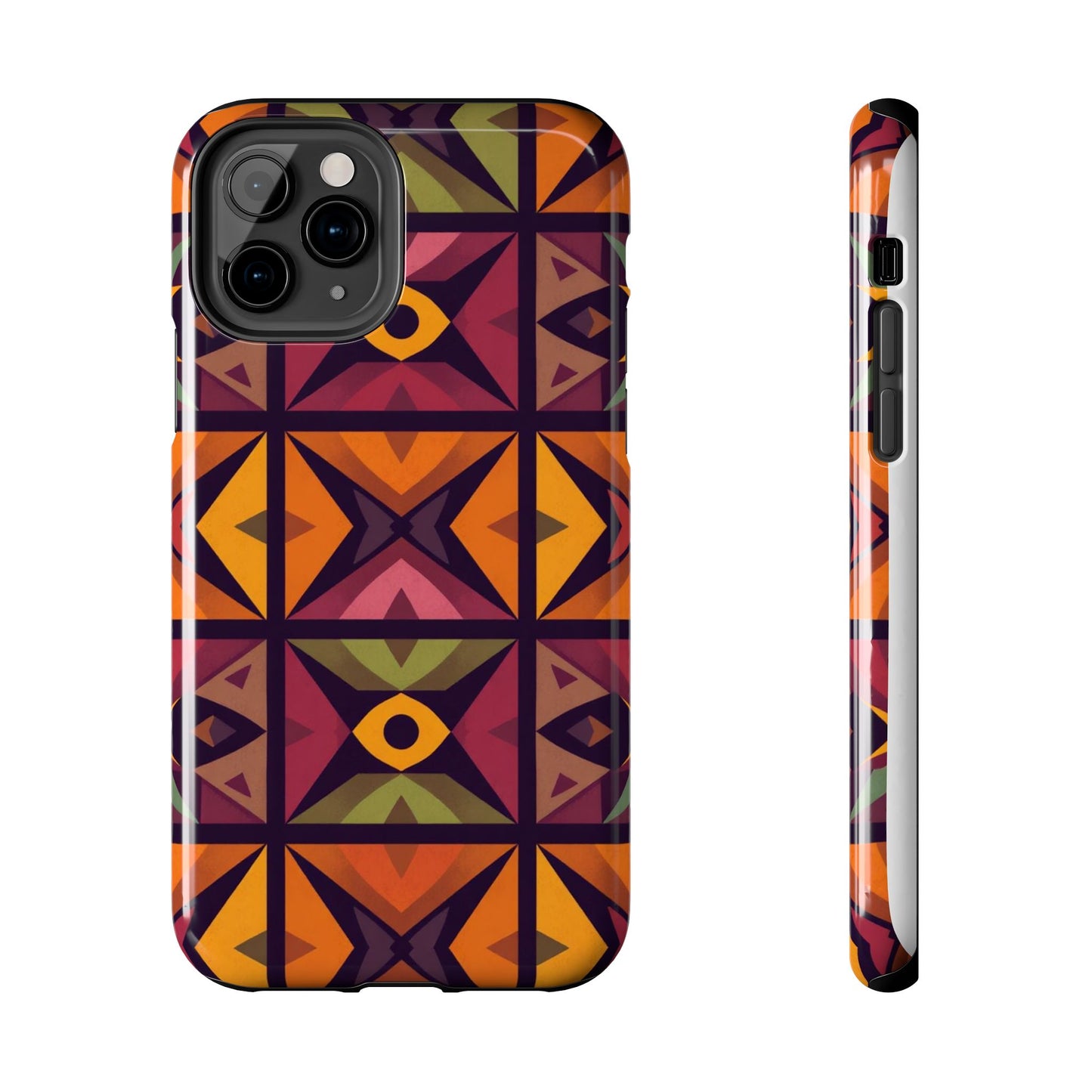 Vibrant Tribal Geometric Tough Phone Case - Colorful Protection for Your iPhone