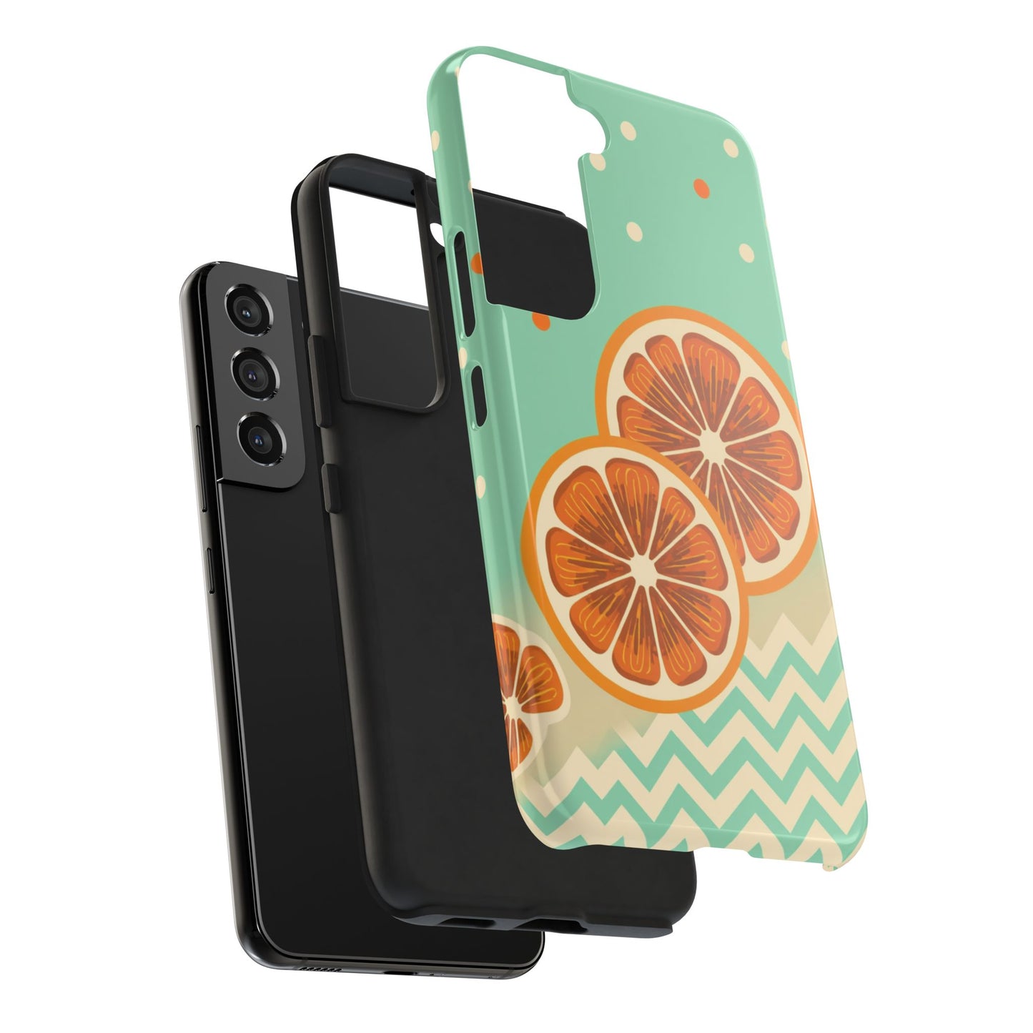 Citrus Vibe Tough Phone Case - Fun Orange Slice Design