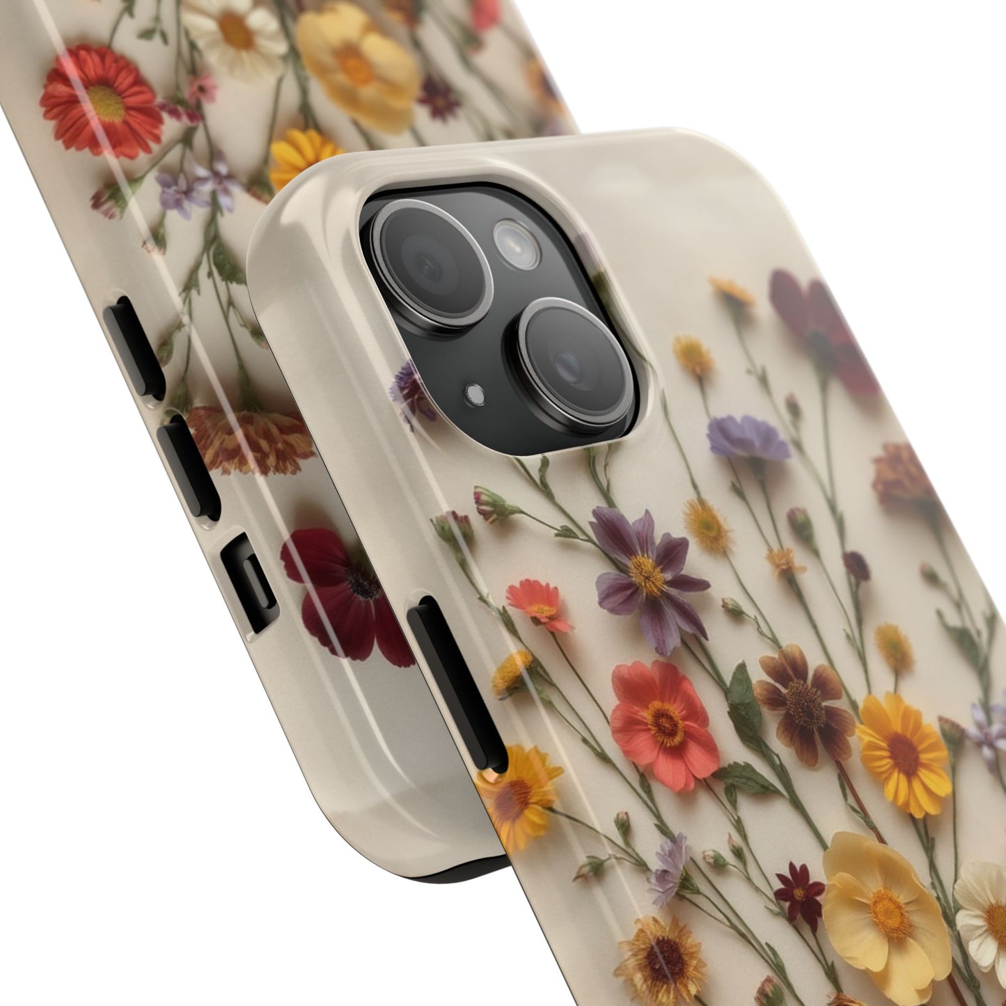 Floral Tough Phone Case - Durable Protection with Nature-Inspired Design