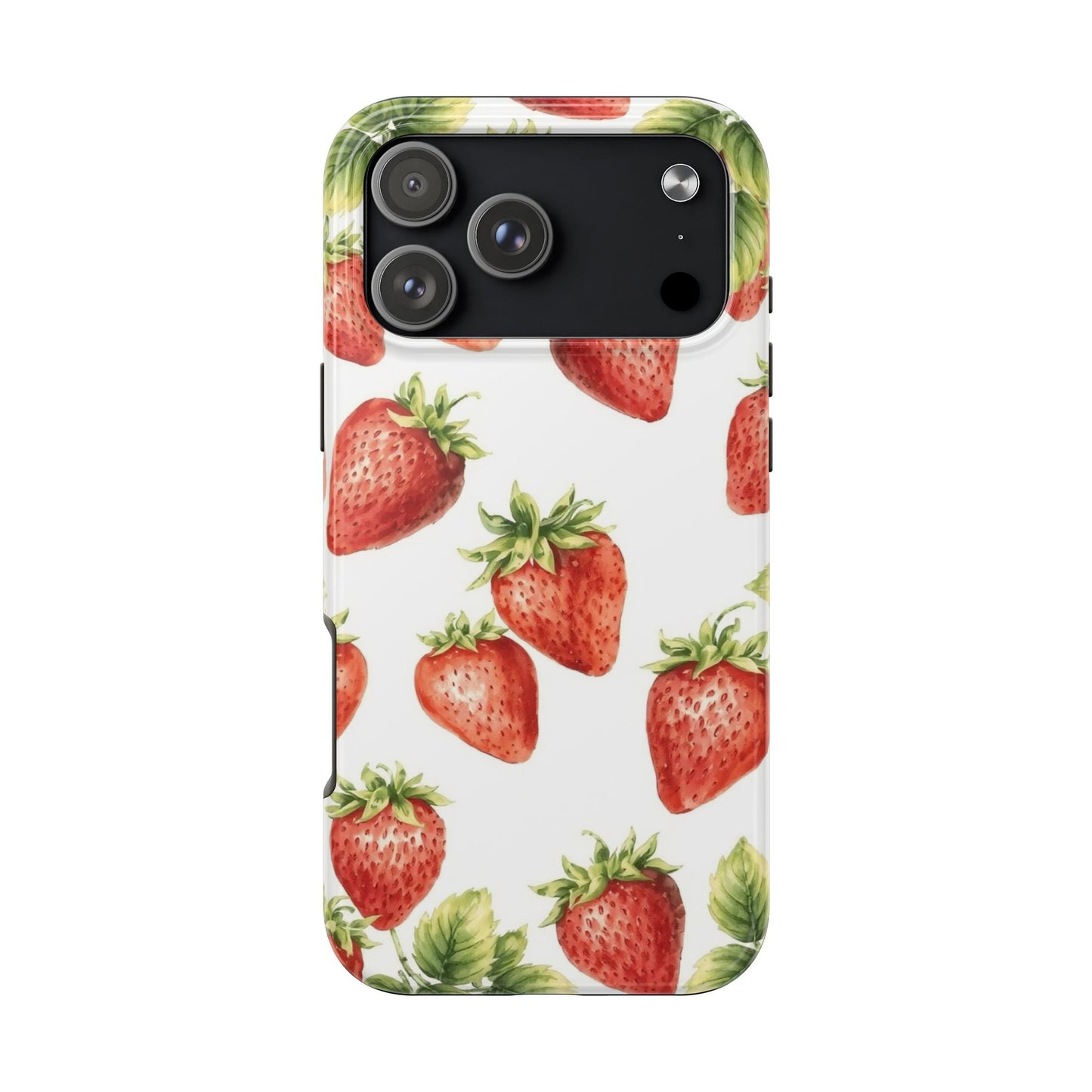 Strawberry Tough Phone Case - Durable Protection with a Fresh Design - for iPhone
