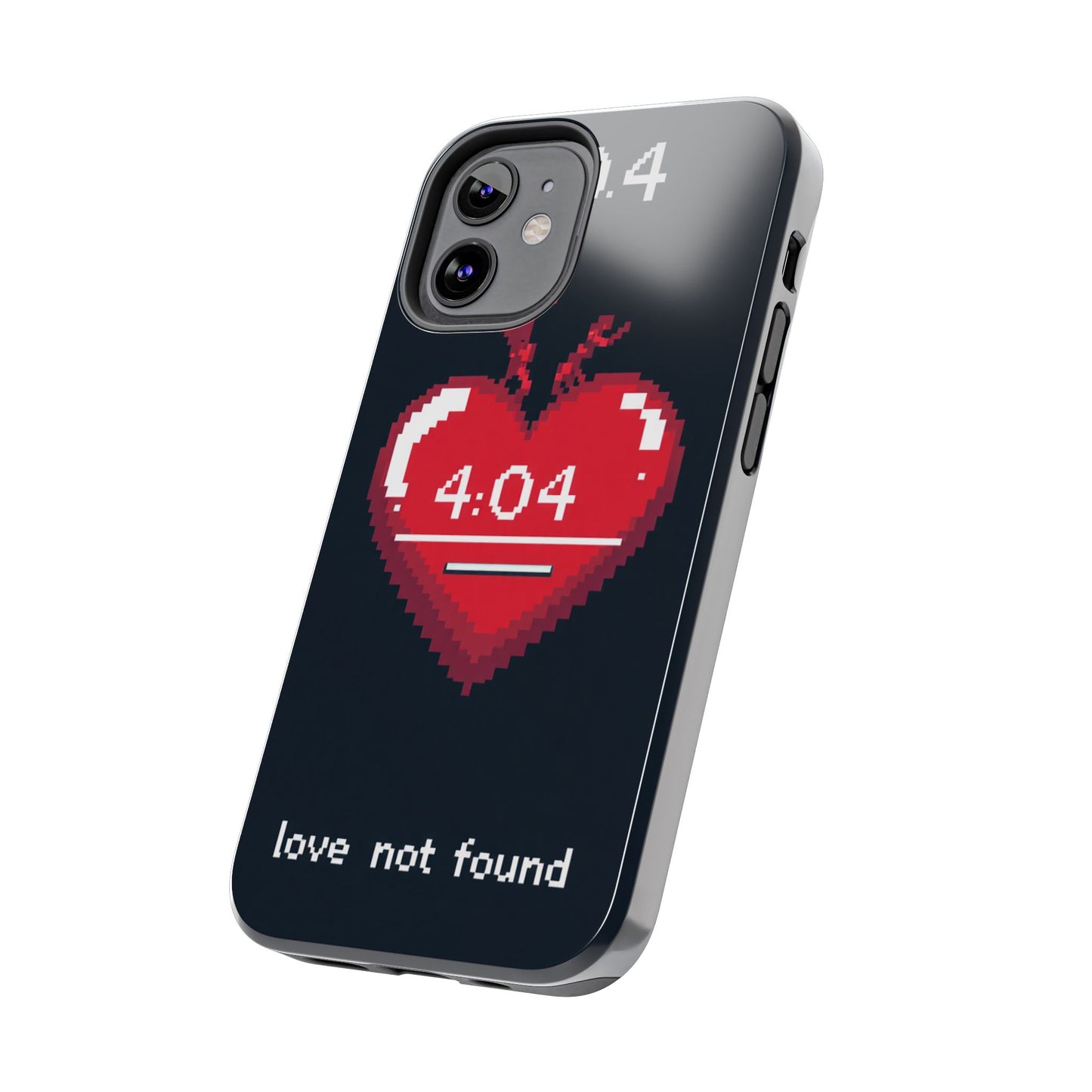 Vintage Pixel Heart Tough Phone Case - "404 Love Not Found" Design