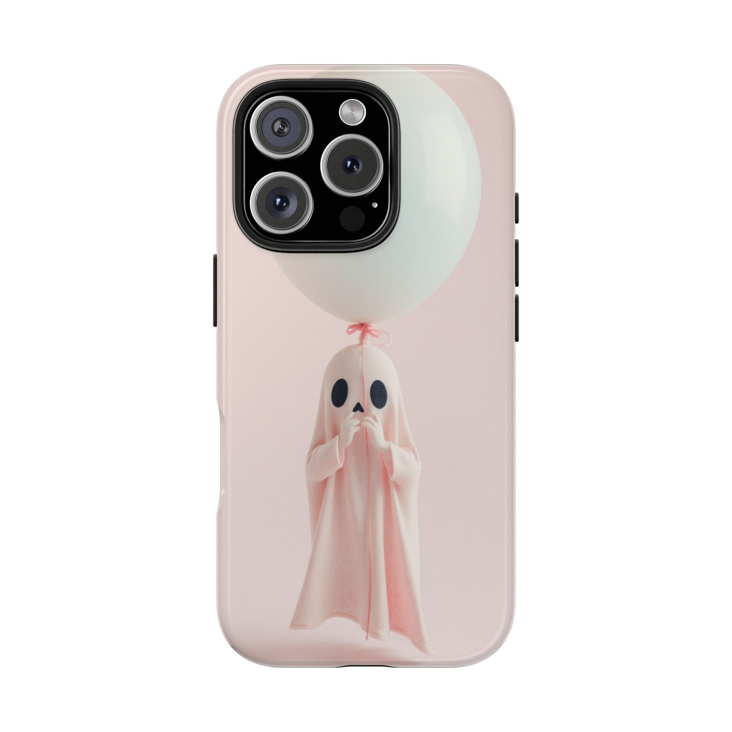 Cute Ghost Phone Case with Balloon - Tough Protection for Spooky Vibes