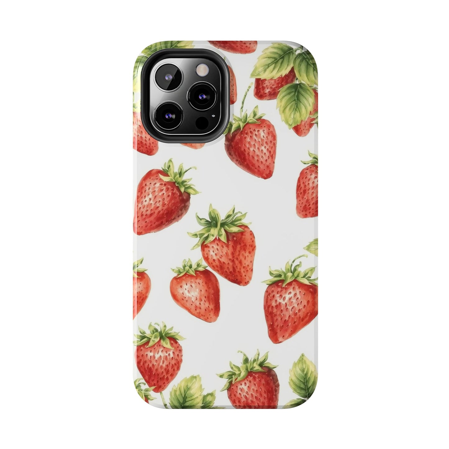 Strawberry Tough Phone Case - Durable Protection with a Fresh Design - for iPhone