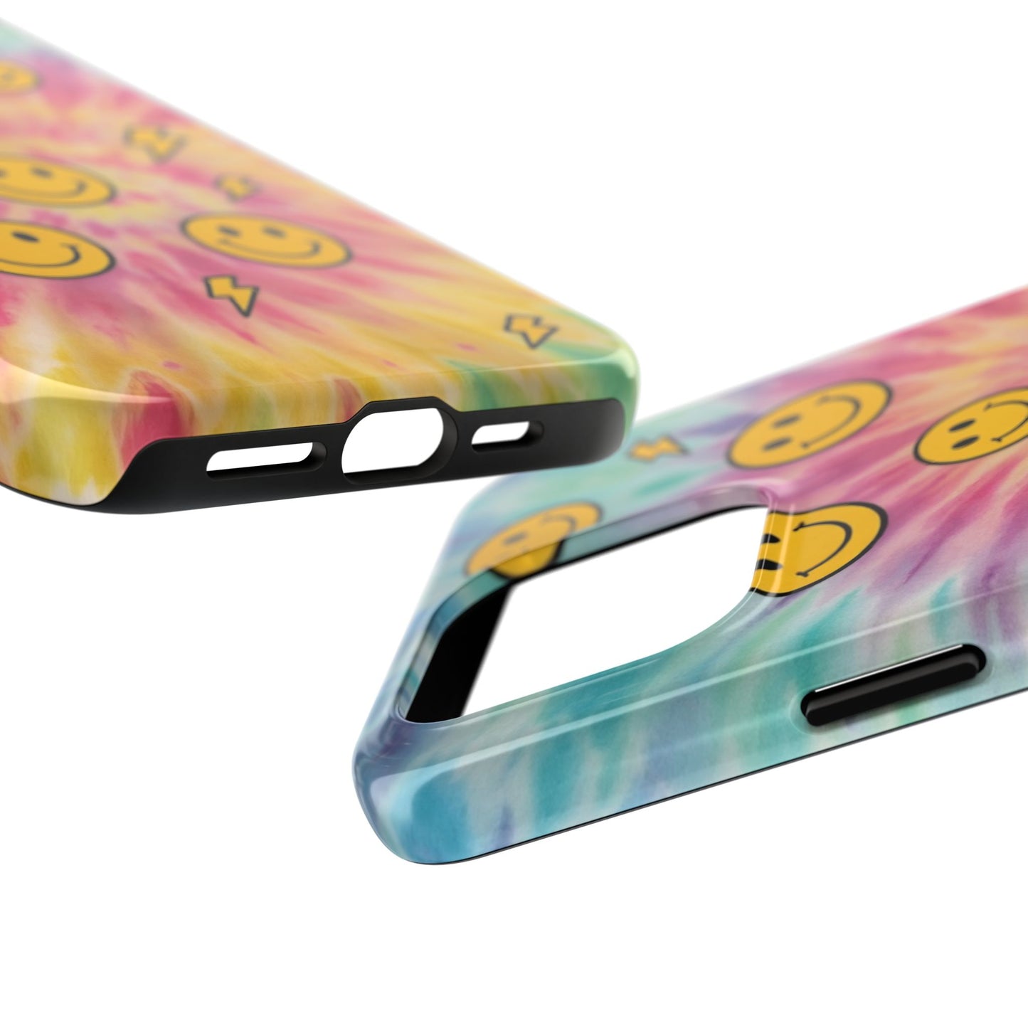 Colorful Smiley Lightning Tough Phone Case - Fun & Durable