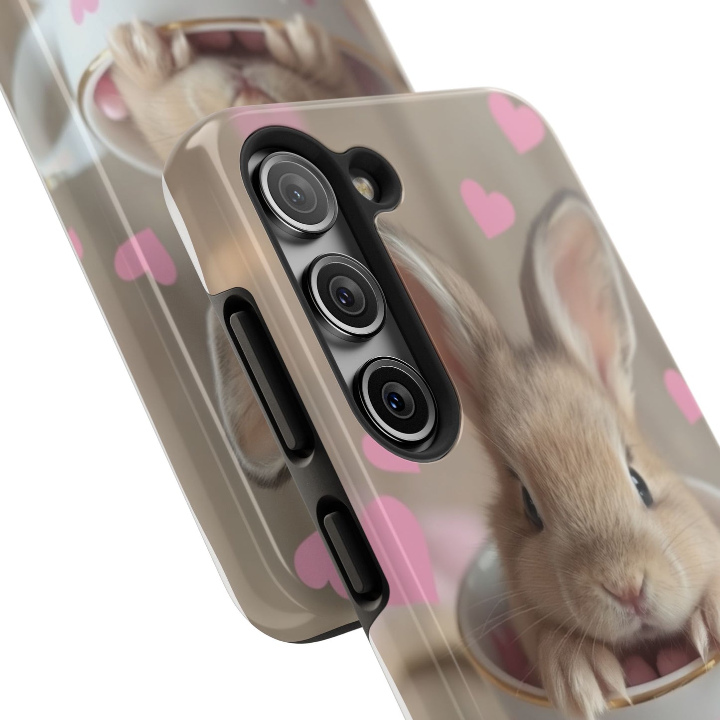 Adorable Bunny Phone Case with Heart Design - Cute Gift for Animal Lovers