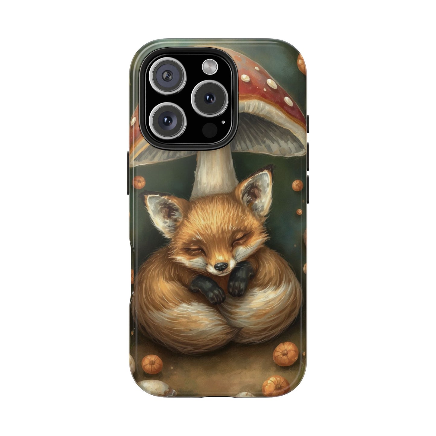 Cute Fox & Mushroom Phone Case - Tough Protective Cover