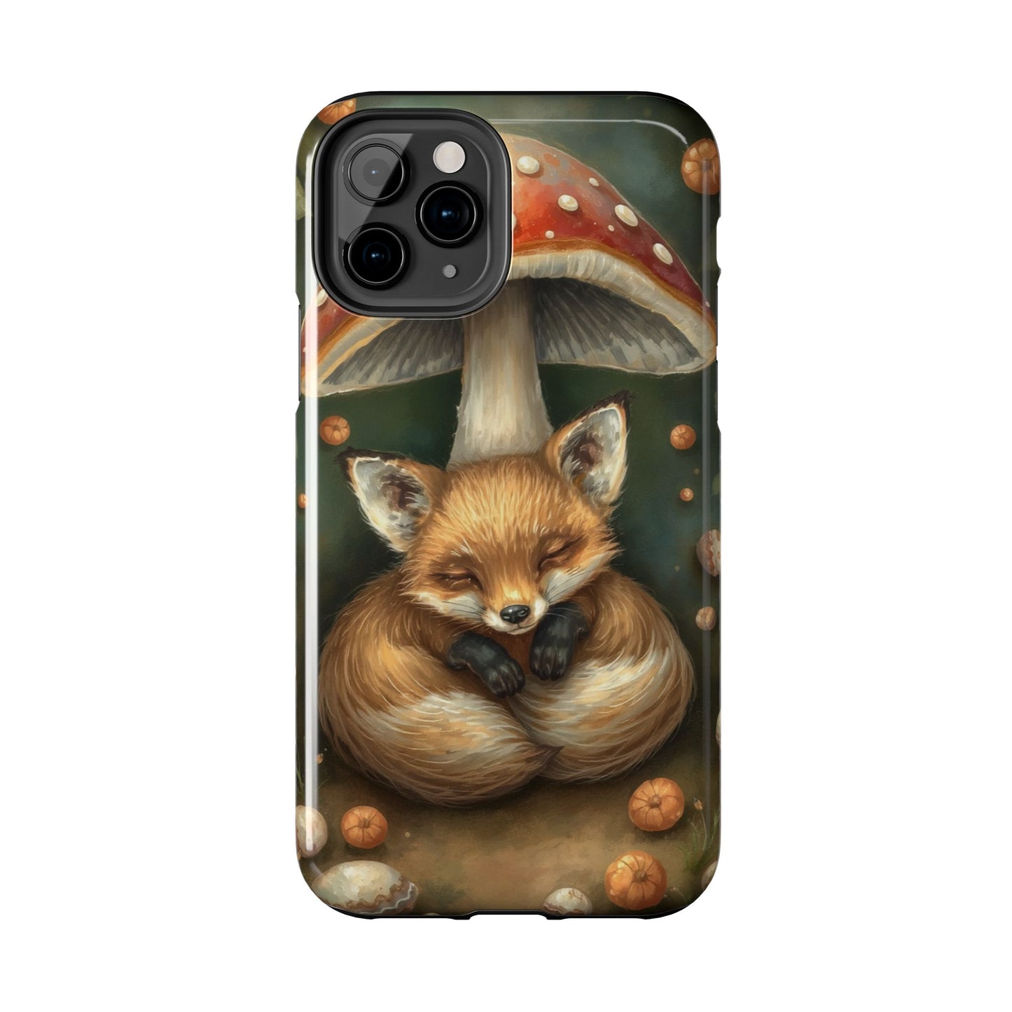 Cute Fox & Mushroom Phone Case - Tough Protective Cover