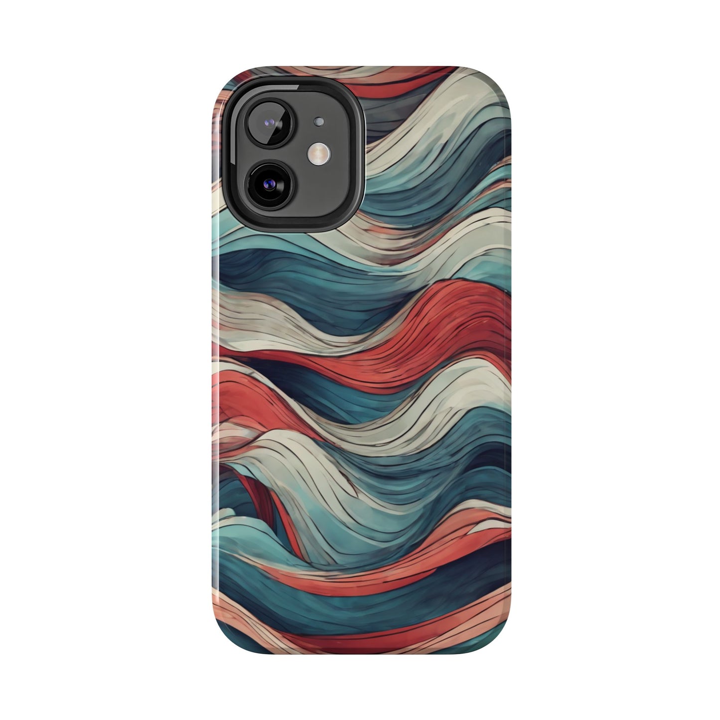 Abstract Waves Tough Phone Case - Stylish & Durable Phone Protection - for iPhone