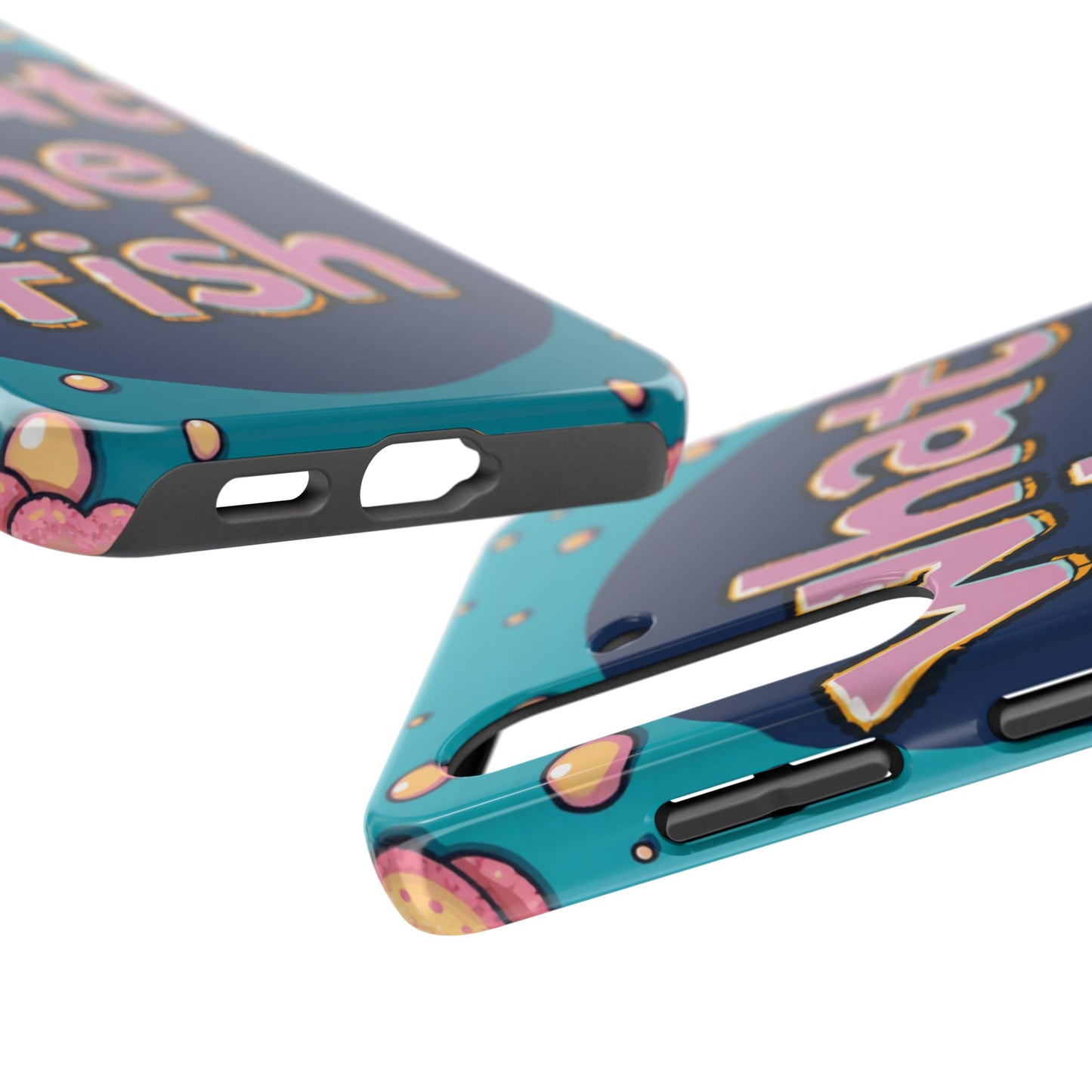 Playful Tough Phone Case - "What the Fish" Design