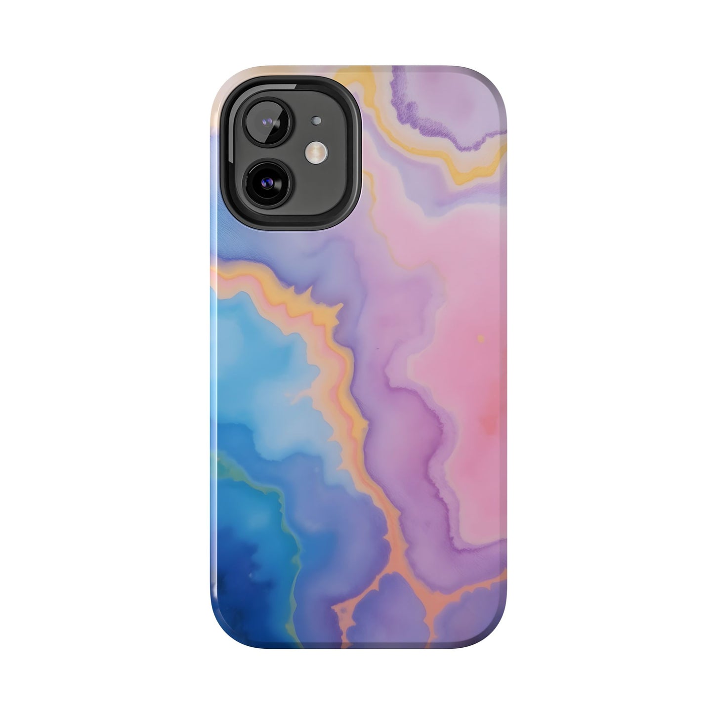 Watercolor Abstract Colors Tough Phone Case - Protective Cover for iPhone
