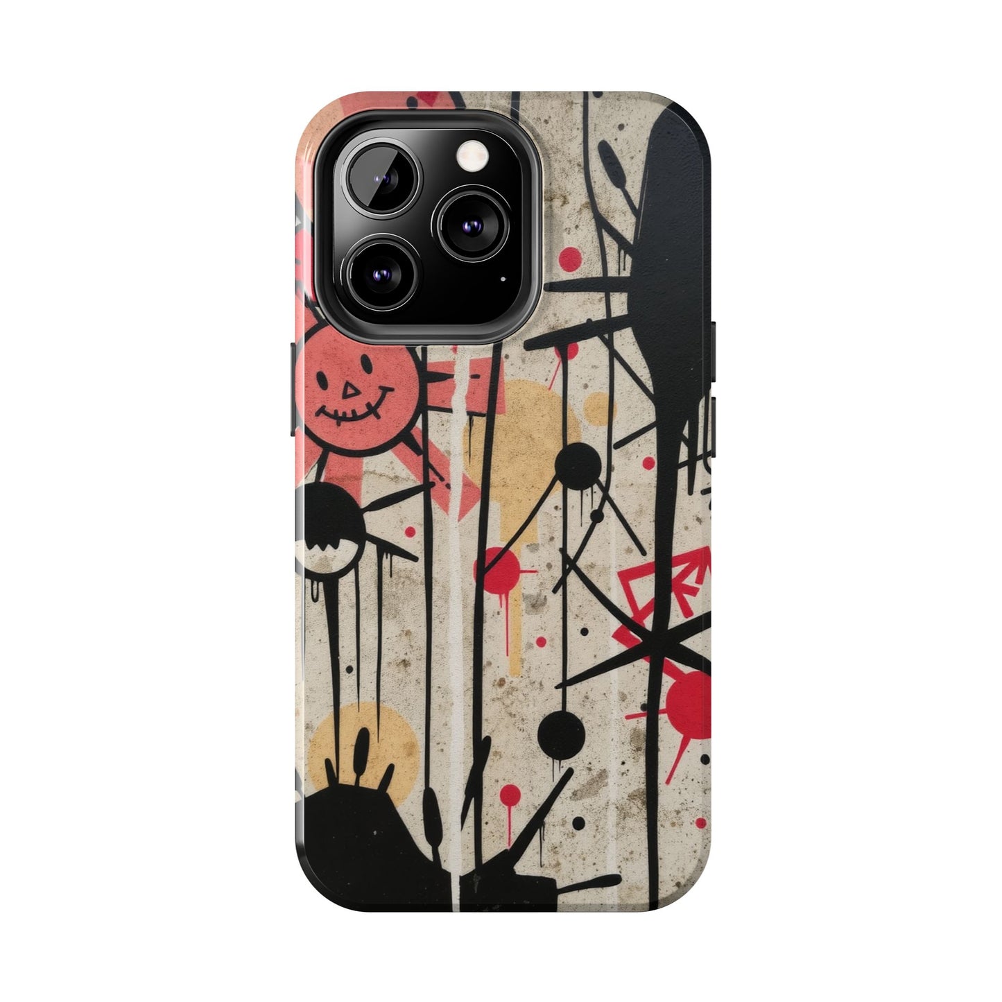 Artistic Tough Phone Case - Abstract Fun Grafitti Design for Protective Style - for iPhone