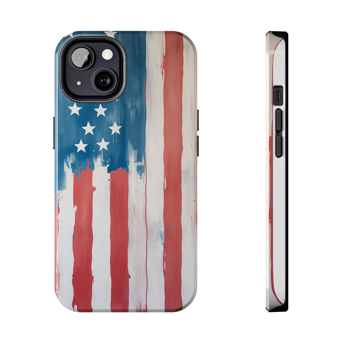 Patriotic Tough Phone Cases - Abstract USA Flag Design for Durable Protection - for iPhone
