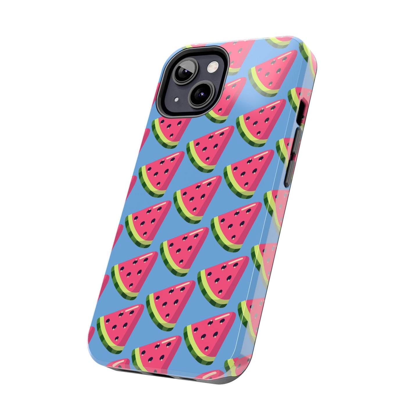 Watermelon Fun Tough Phone Case - Summer Vibes, Blue - for iPhone