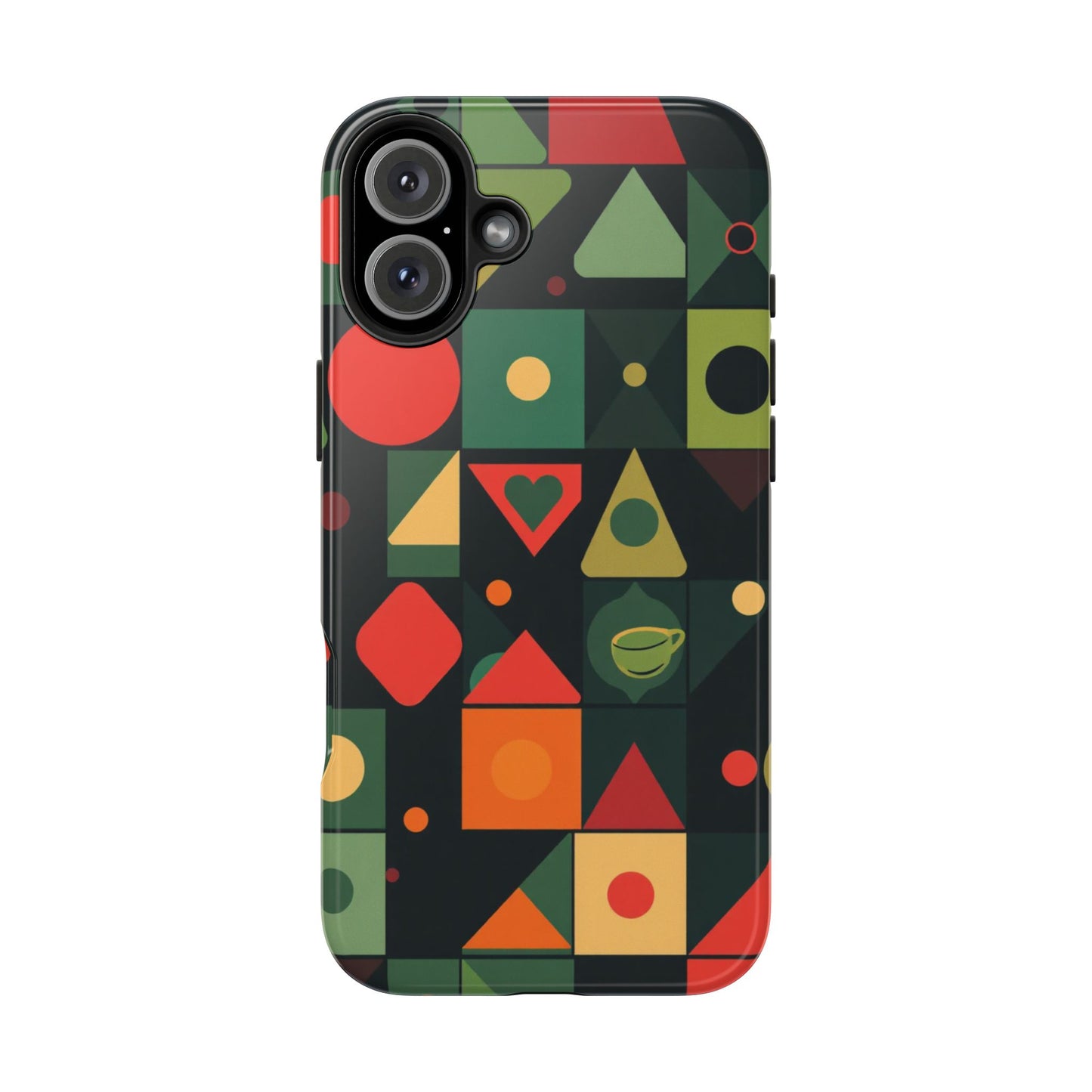 Vibrant Geometric Tough Phone Cases – Stylish Protection for Trendsetters - for iPhone