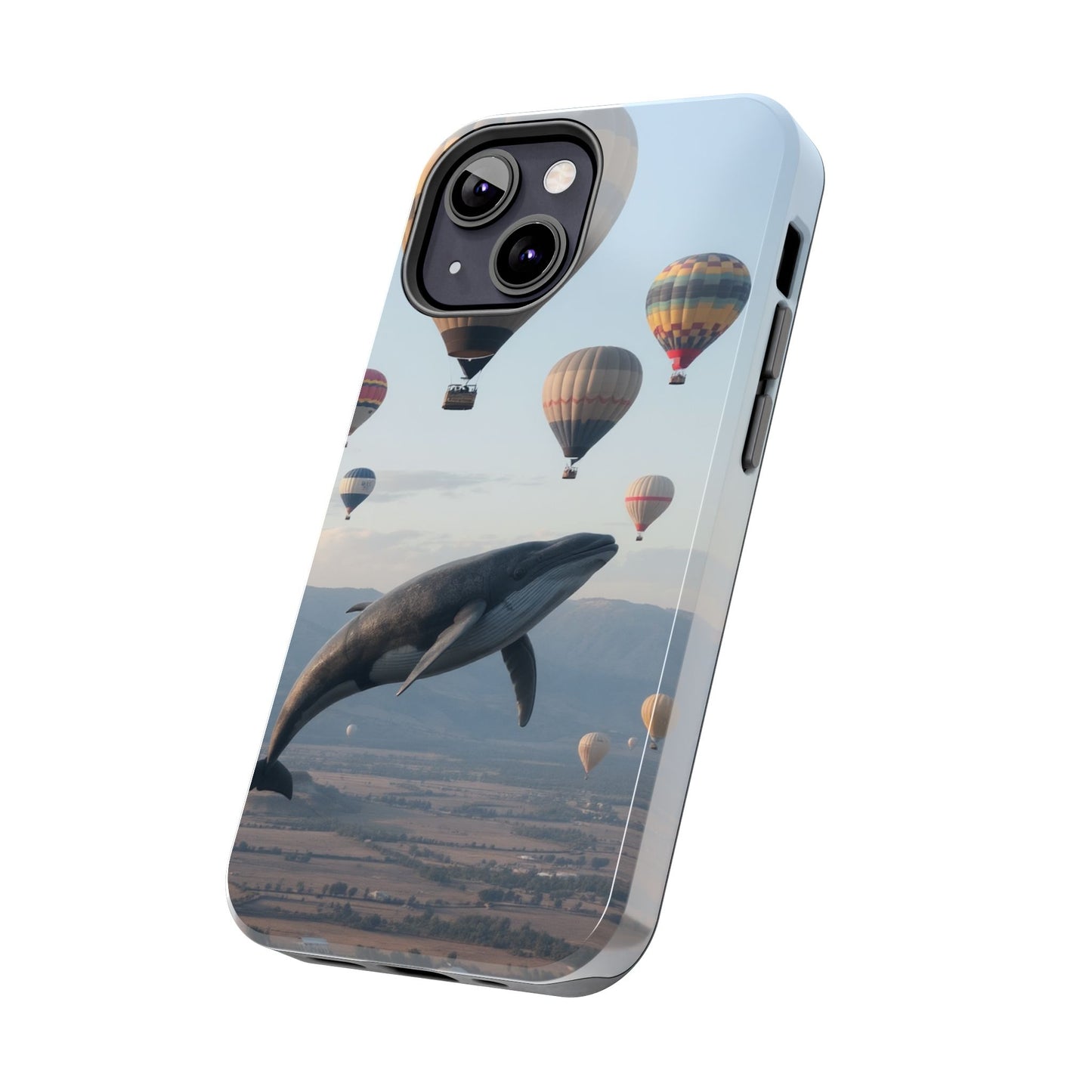Whale Hot Air Balloon Tough Phone Case - Adventure & Nature Lovers