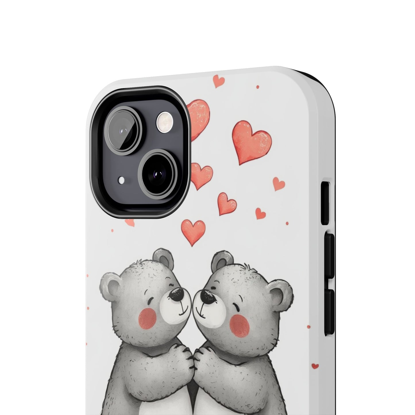 Cute Bear Love Tough Phone Case - Perfect for Valentine's Day & Couples