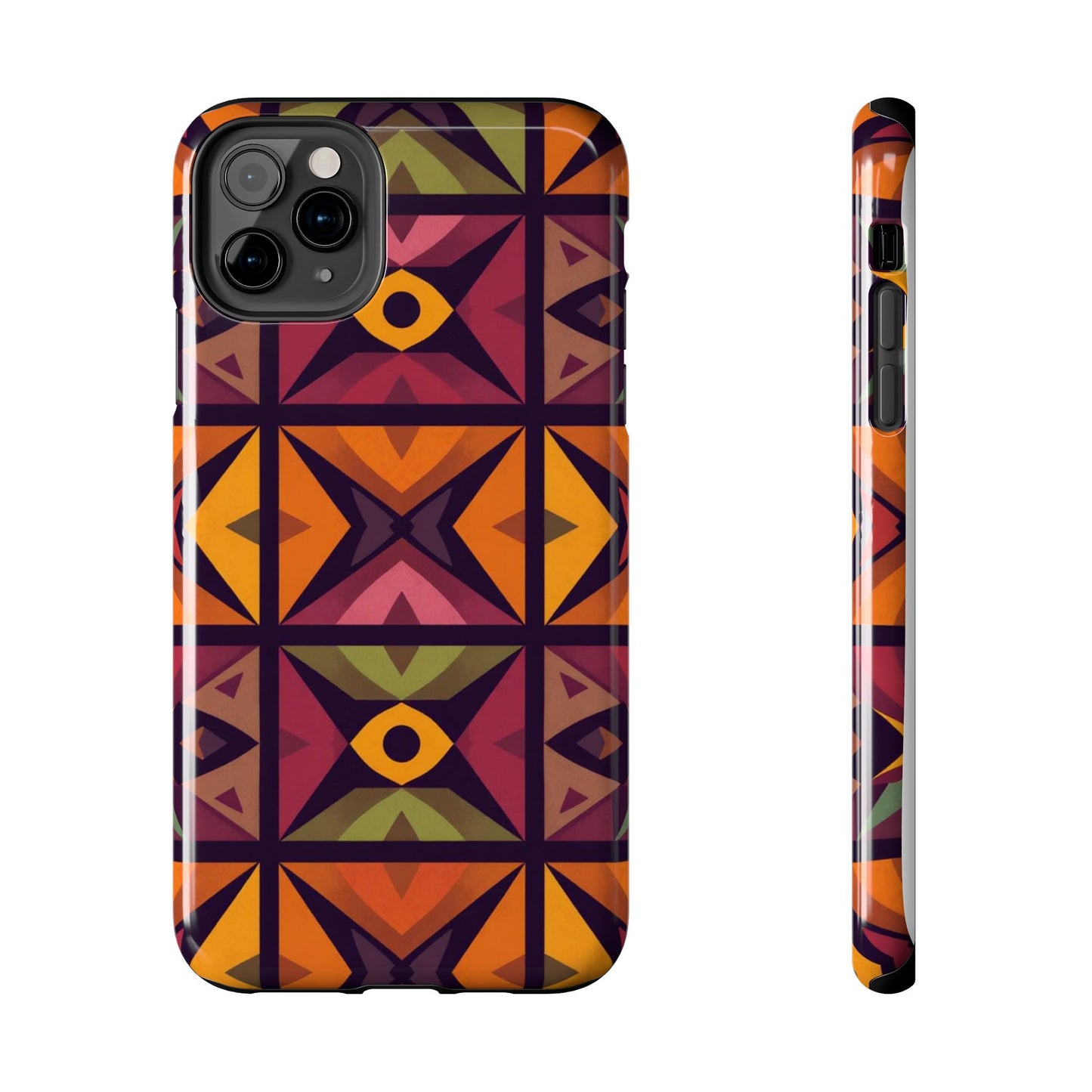 Vibrant Tribal Geometric Tough Phone Case - Colorful Protection for Your iPhone