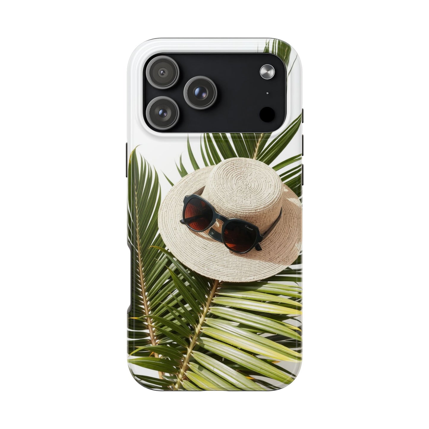 Tropical Phone Case - Summer Vibes with Hat & Sunglasses Design
