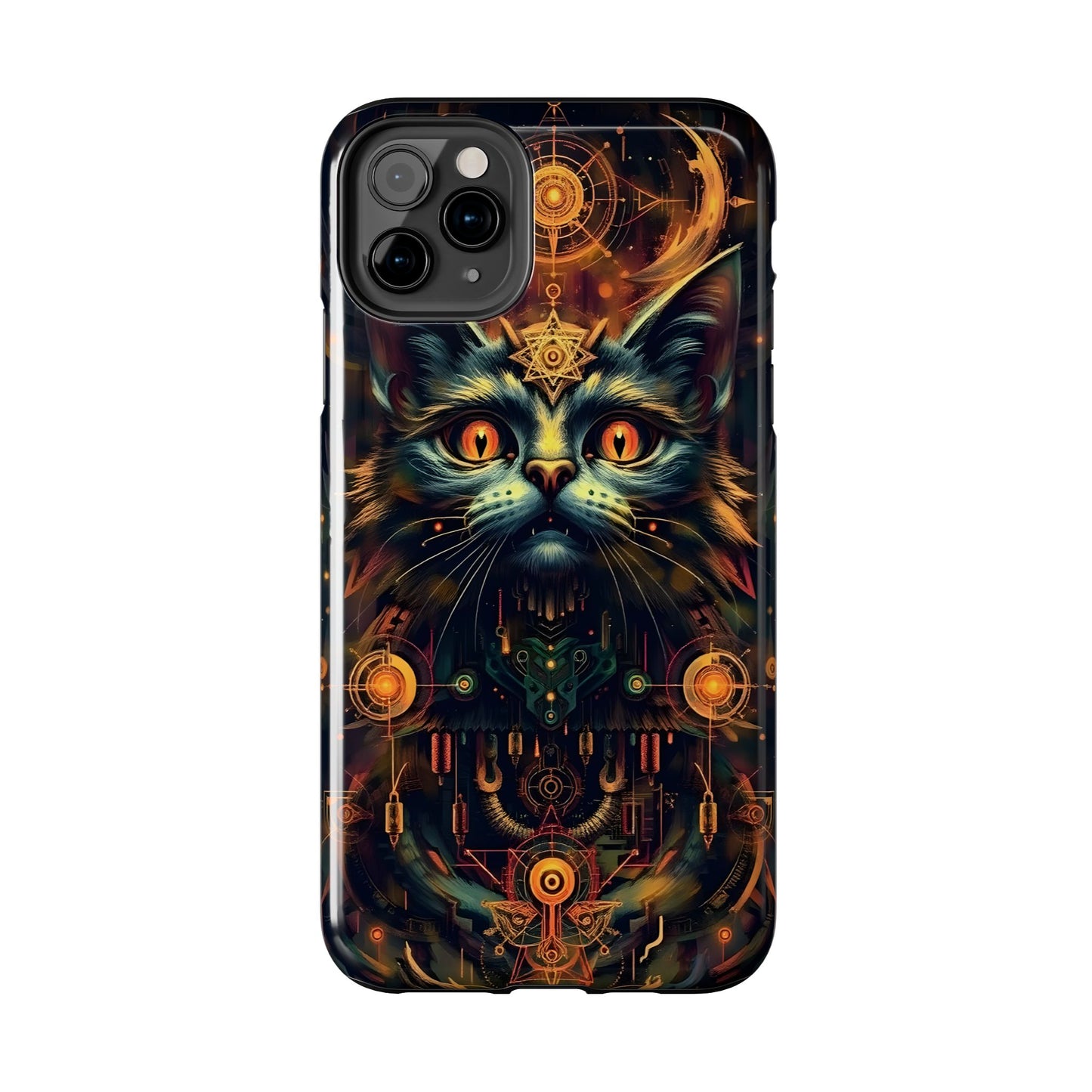 Mystical Cat Queen Tough Phone Case – Unique Protection for Cat Lovers - for iPhone