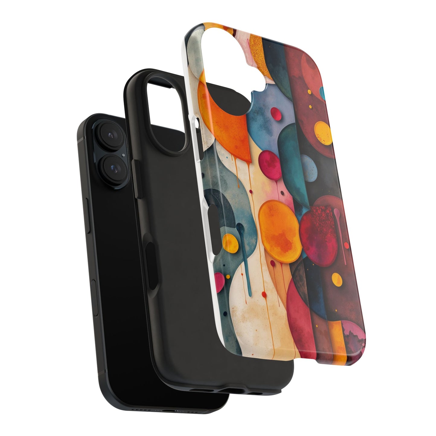 Artistic Tough Phone Cases - Colorful Abstract Design for Trendy Protection - for iPhone
