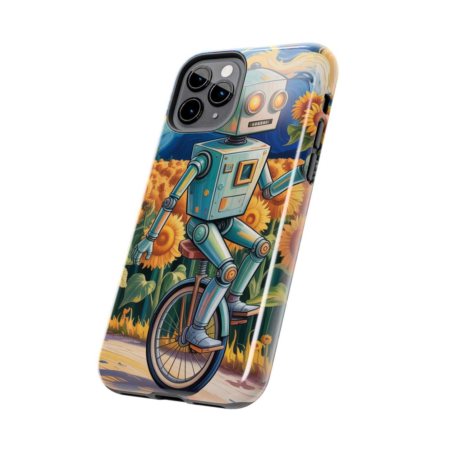 Robot Cycle Tough Phone Case - Durable & Unique Design