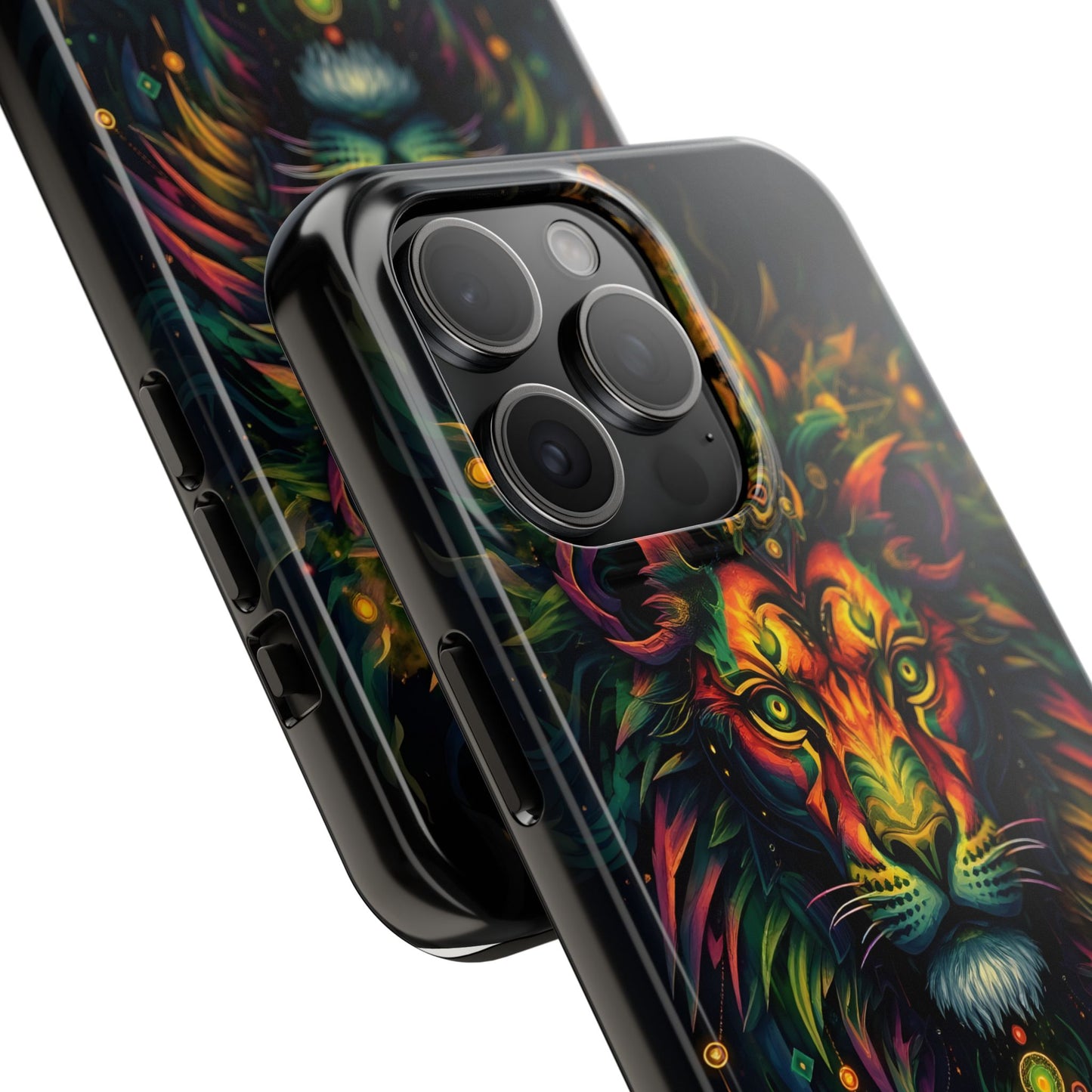 Vibrant Mystical Lion Art Tough Phone Case - Bold Protector for Animal Lovers - for iPhone