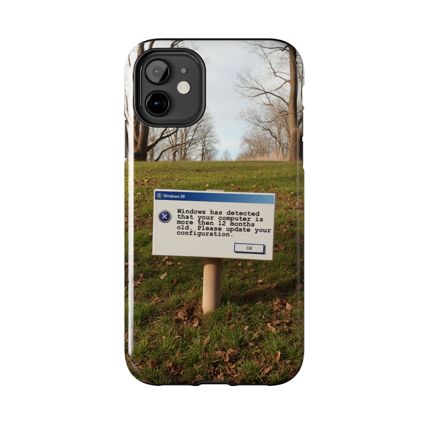 Durable Phone Case with Windows 98 Error Message Design - Perfect Gift for Tech Lovers
